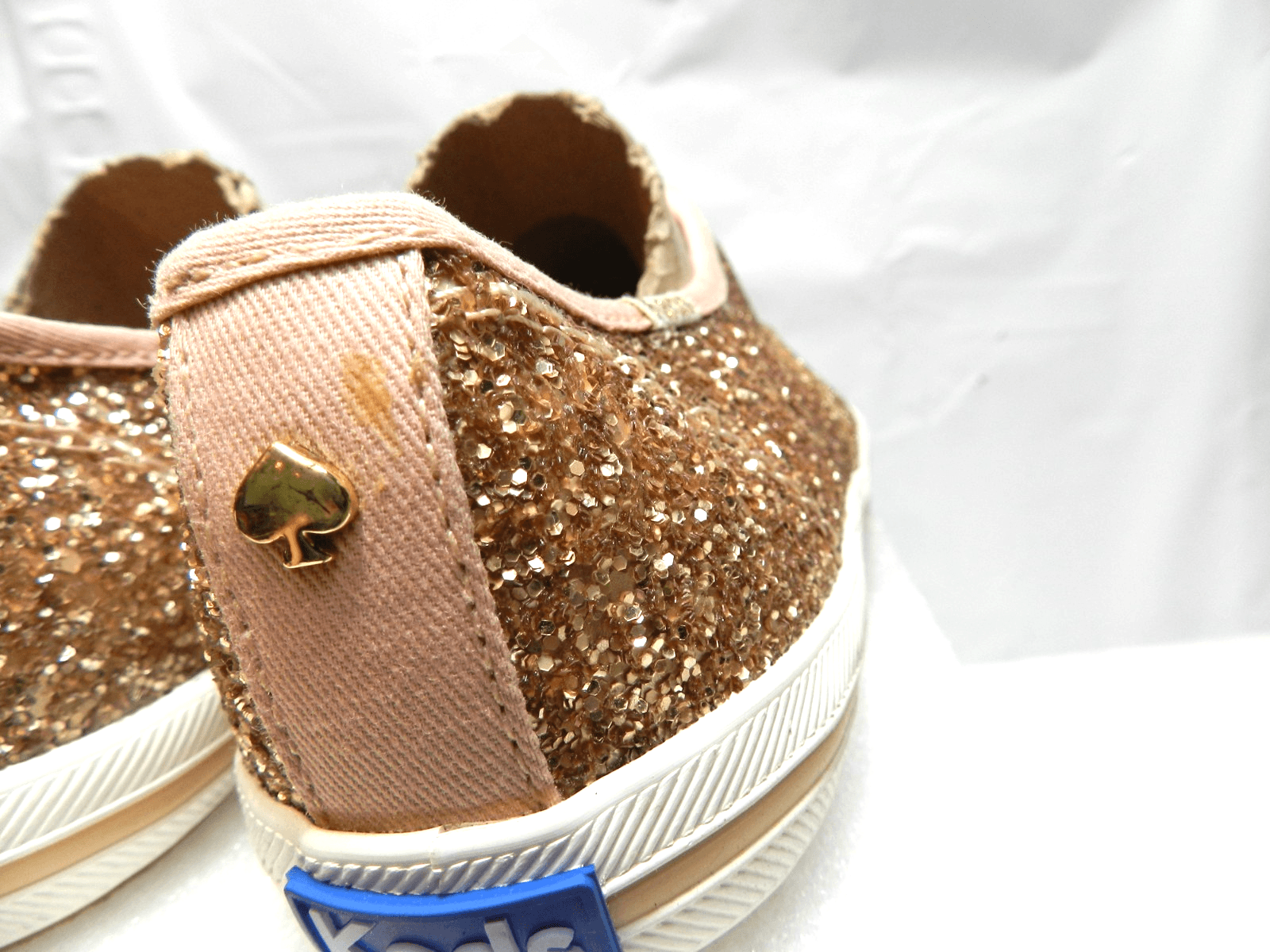 Keds X Kate Spade New York Rose Gold Champion Glitter Sneakers Size 7.5 M52M - Thumbnail 6