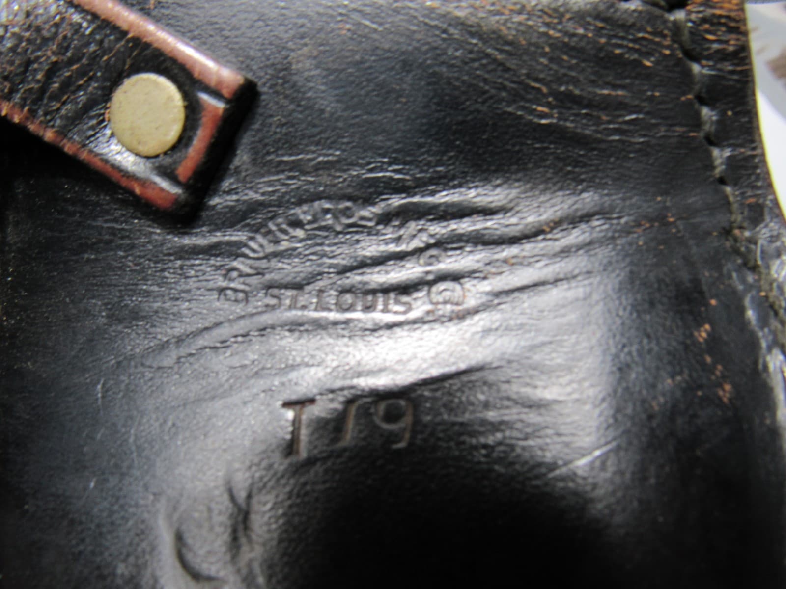 Vtg Brauer Bros6 T19 Pistol Holster/Service Mfg Belt Black Leather Western T59JJ - Thumbnail 7