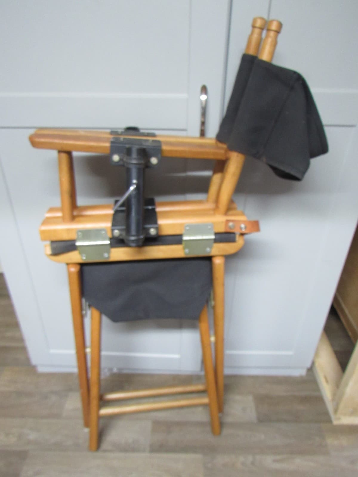 Vintage Gold Medal 33" Director's Chair w/ Arm Extensions Folding Wood Frame Y10 - Thumbnail 13