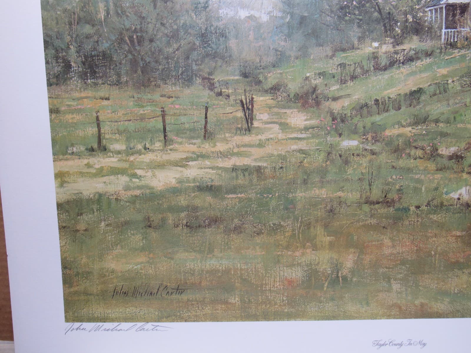 VTG Signed John Michael Carter Picture Art Print Taylor County May Kentucky Y7J - Thumbnail 8