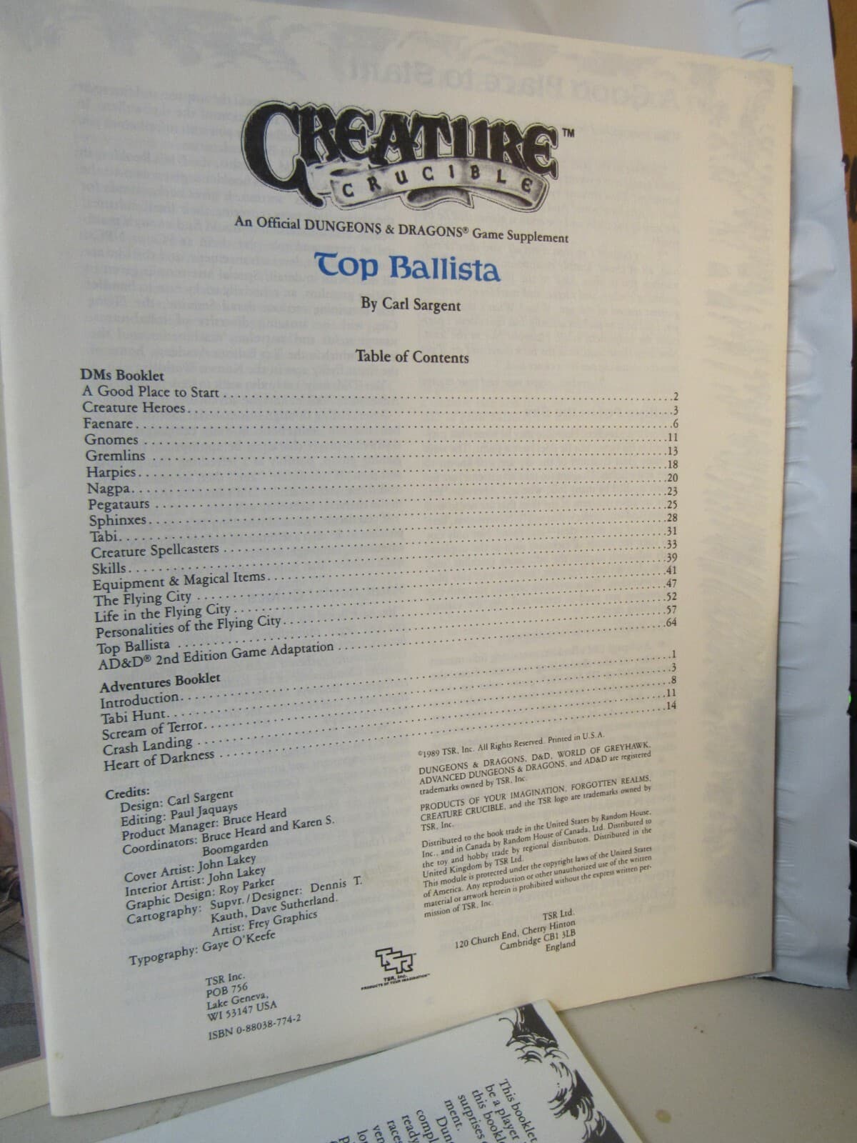 D&D 1989 Dungeons & Dragons Creature Crucible -PC2 #9255 - Thumbnail 2