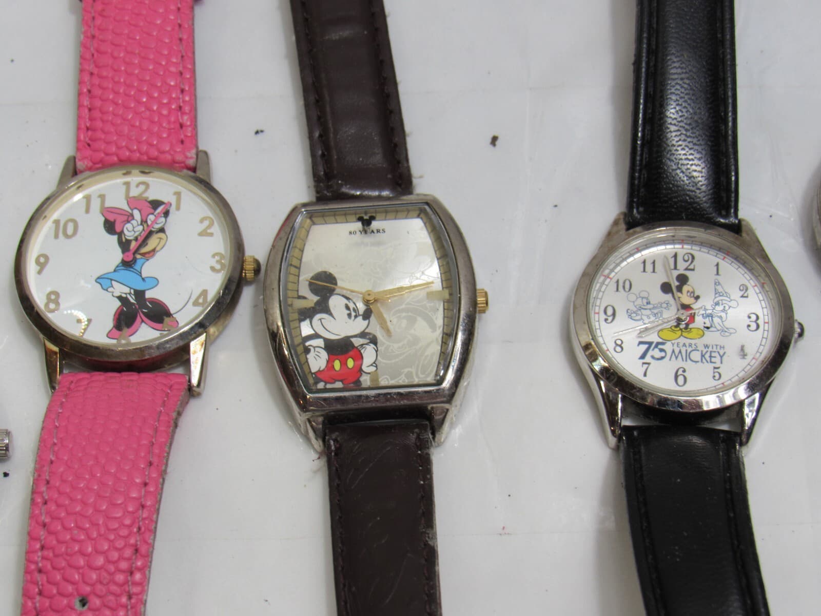 8 Disney Mickey & Minnie Mouse Mixed Untested Quartz Watches (K36K) - Thumbnail 3