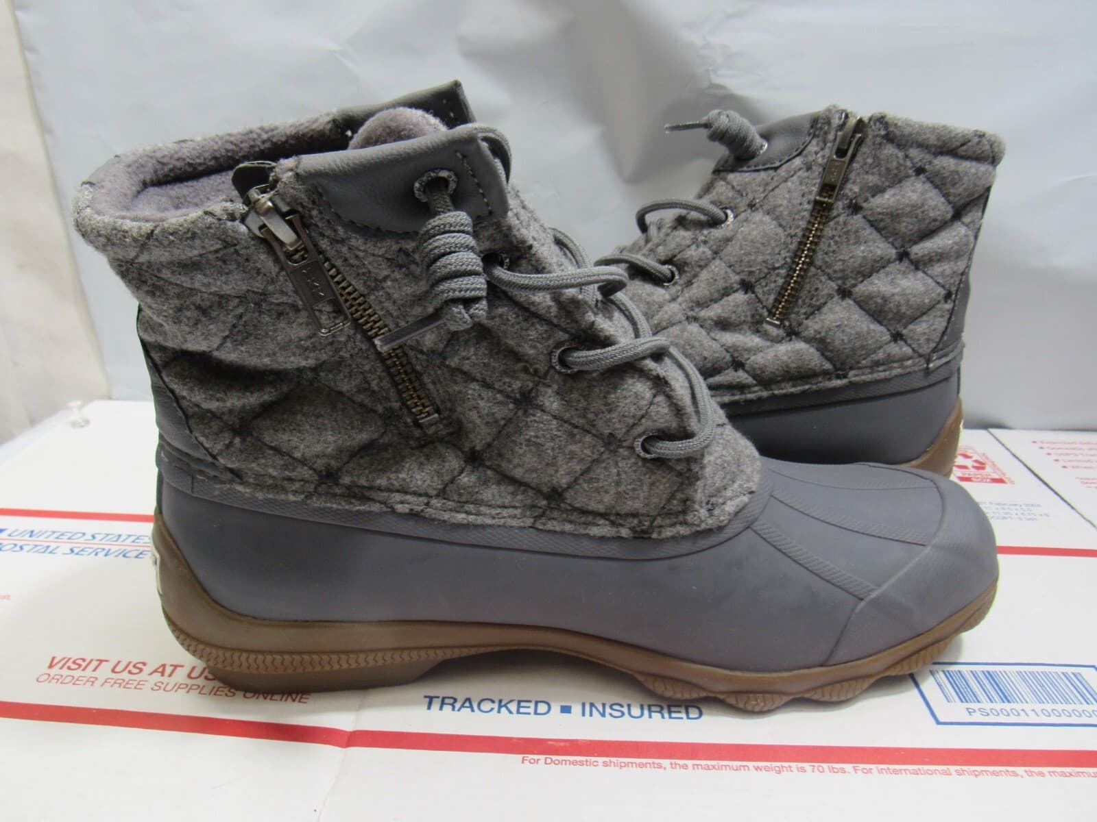 Sperry Women's Gulf Wool Quilt Duck Boot STS85656 Grey Sz 7.5 M (L9) - Thumbnail 5
