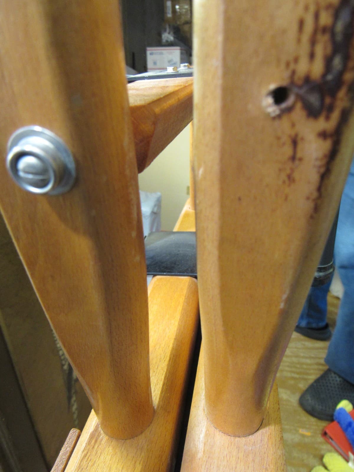 Vintage Gold Medal 33" Director's Chair w/ Arm Extensions Folding Wood Frame Y10 - Thumbnail 19