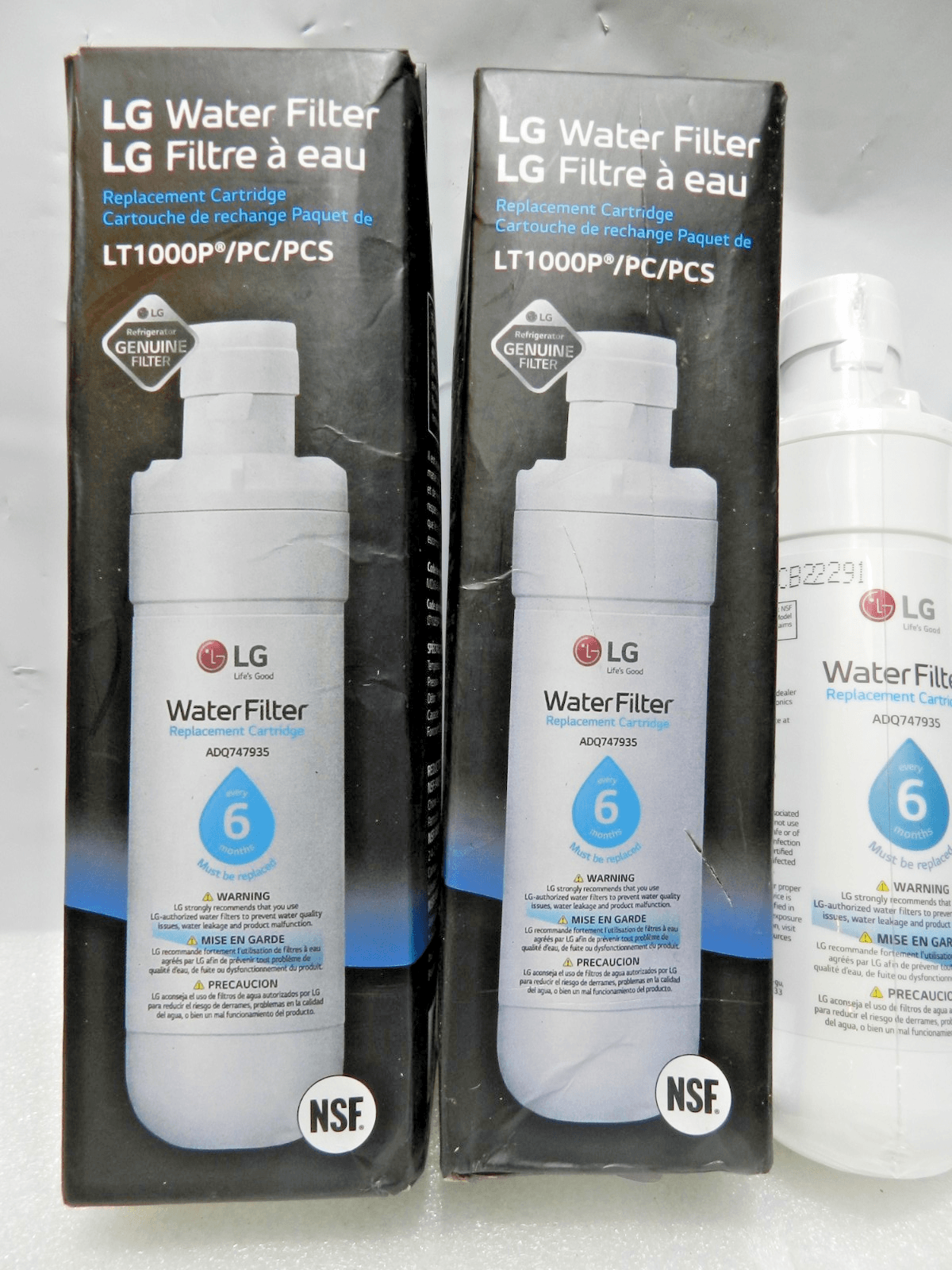 4 New Refresh Refrigerator Ice Water Filter For LG LT1000P ADQ747935 (M53K) - Thumbnail 3