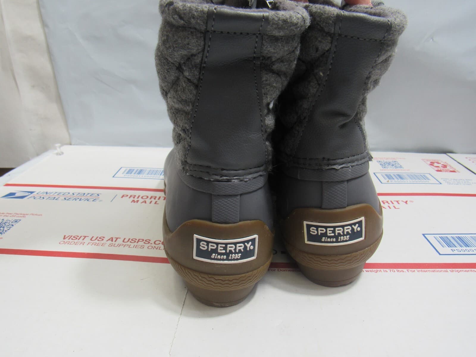 Sperry Women's Gulf Wool Quilt Duck Boot STS85656 Grey Sz 7.5 M (L9) - Thumbnail 3