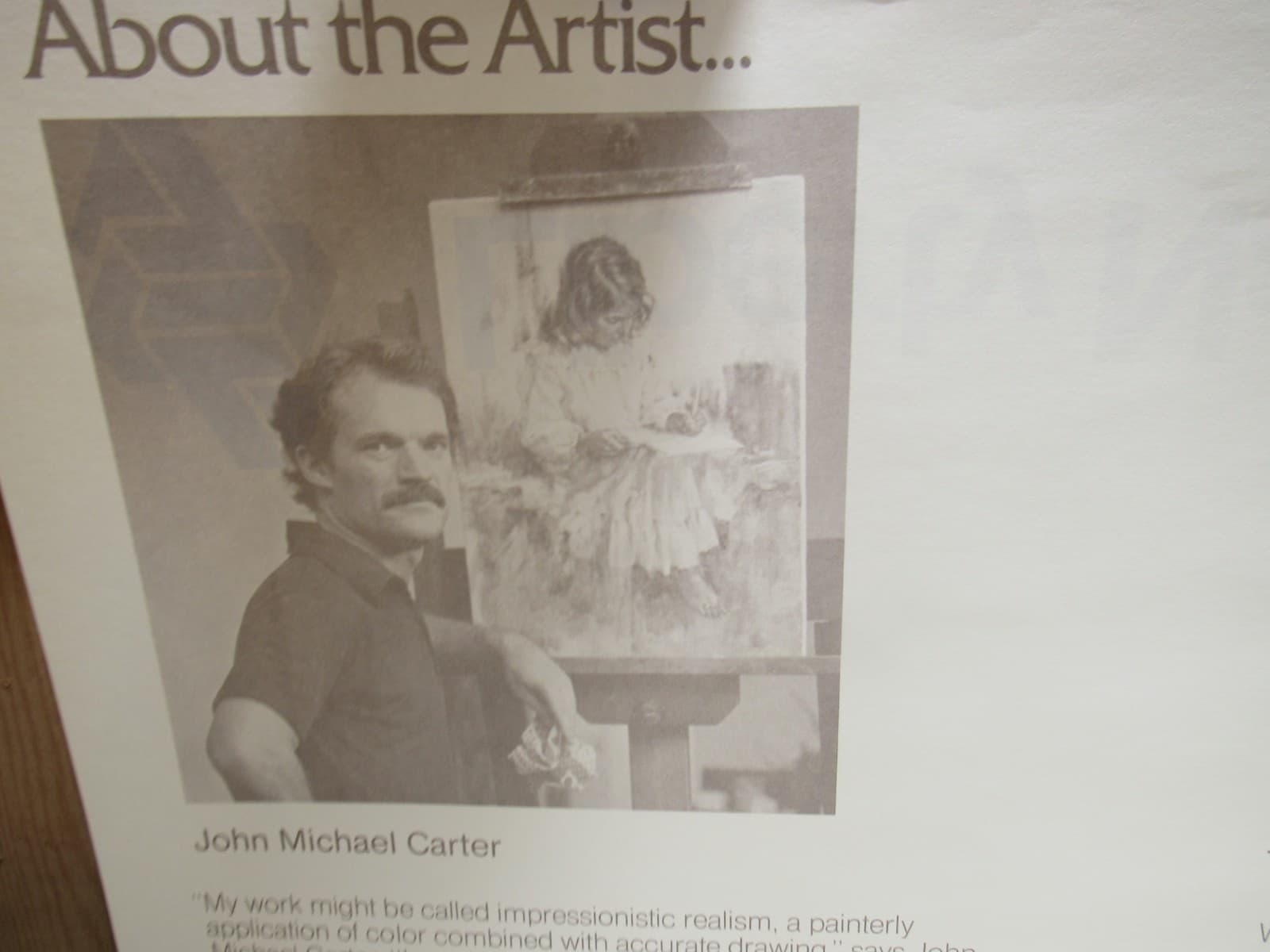 VTG Signed John Michael Carter Picture Art Print Taylor County May Kentucky Y7J - Thumbnail 14