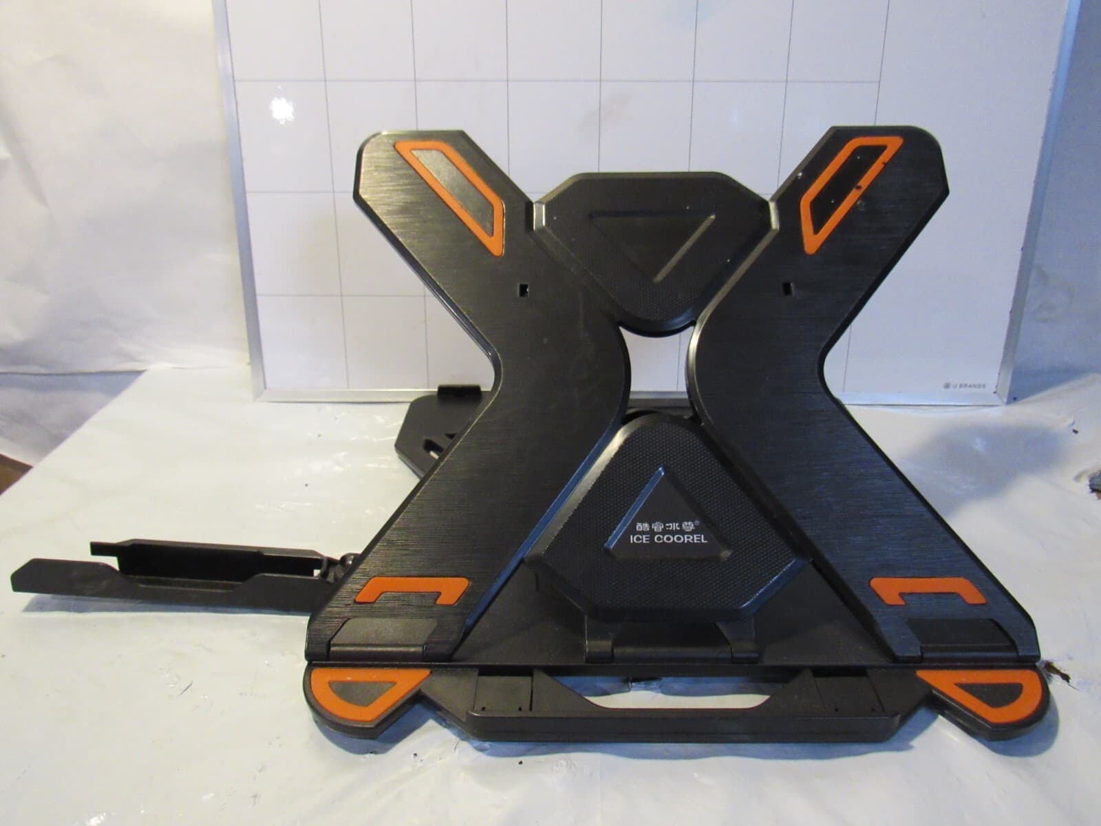 Ice Coorel Lightweight Laptop Adjustable Rotating Stand Black/Orange B79M - Thumbnail 5