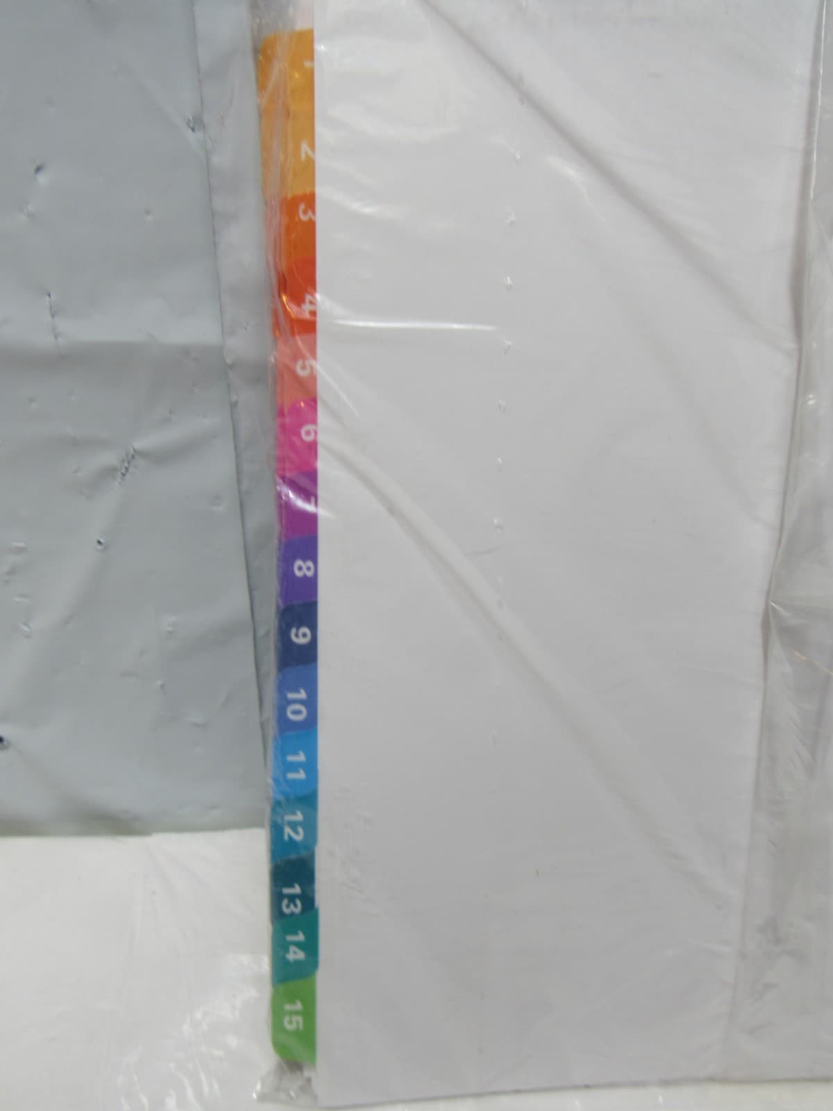 Avery 11197 11" x 8.5" 15-Tab 1-15 TOC Dividers Multi Tabs/White (6/PK) (S25K) - Thumbnail 6