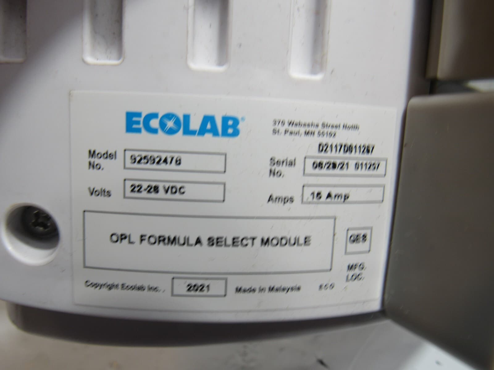3 - Ecolab OPL Formula Select Module 92592478 New H70K - Thumbnail 3