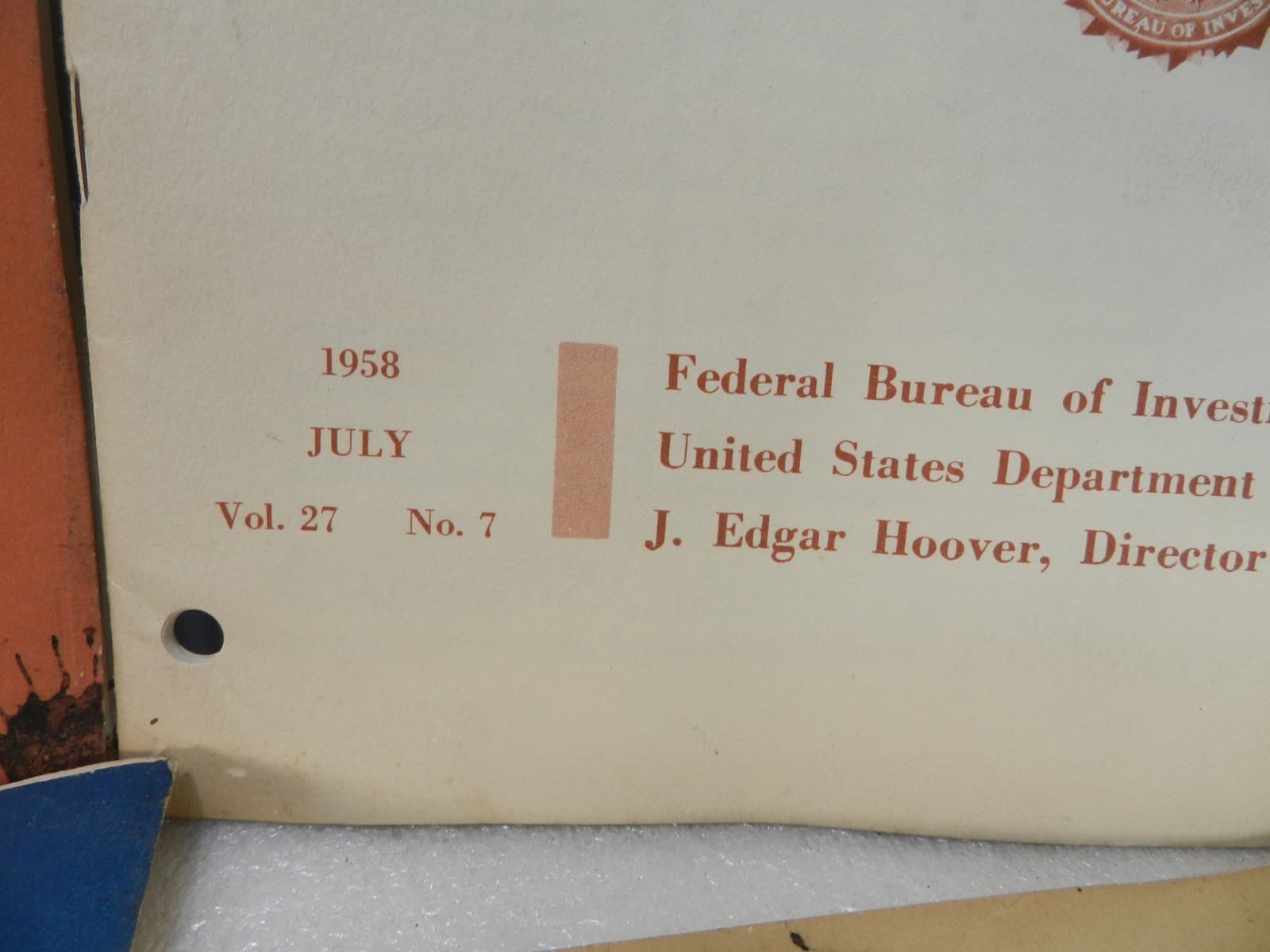 6 FBI Law Enforcement Bulletin 1958 Hoover Director (Y15JJ) - Thumbnail 7