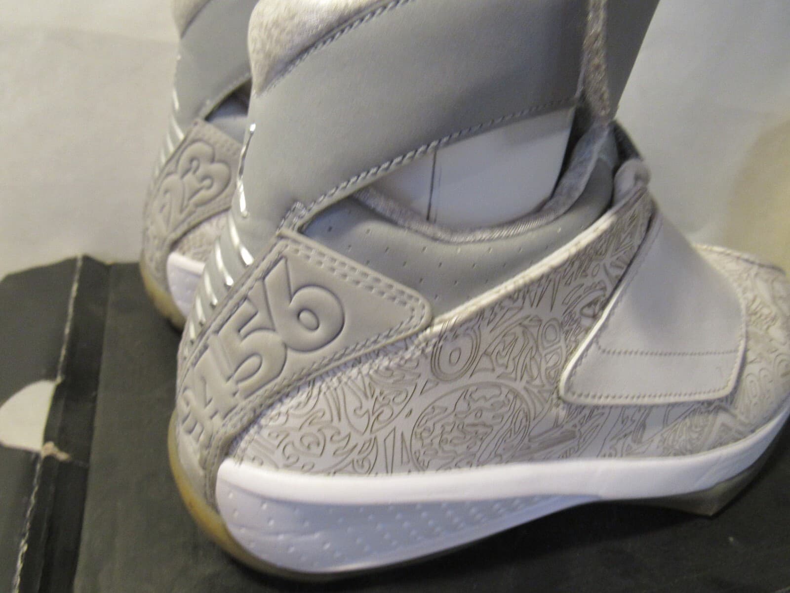 Nike Air Jordan XX 20 Retro Laser Anniversary White Silver 743991-100 Sz 10 G46 - Thumbnail 3