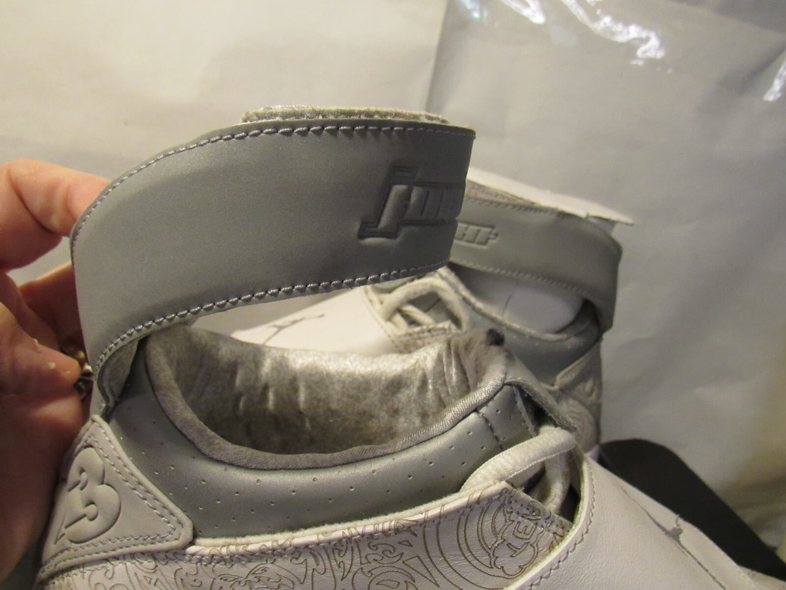 Nike Air Jordan XX 20 Retro Laser Anniversary White Silver 743991-100 Sz 10 G46 - Thumbnail 10