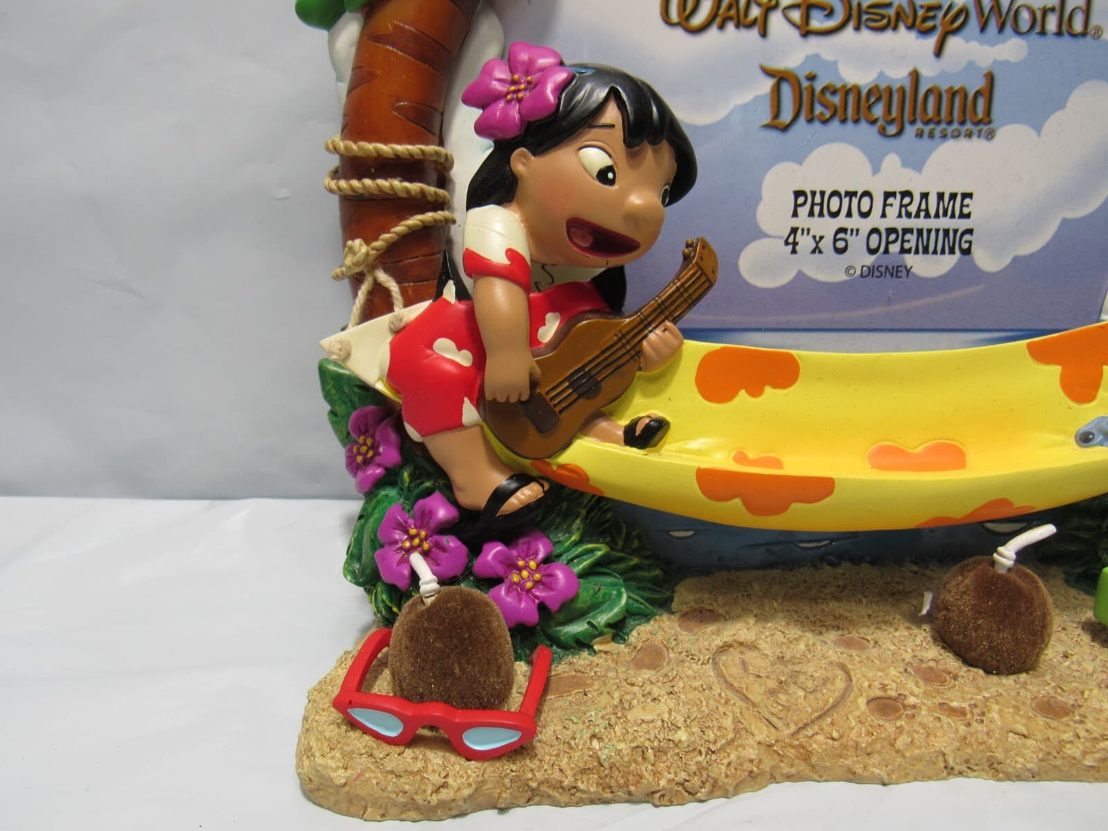 RARE Disney Lilo & Stitch 3D Bobble Head Hammock Photo Pic Frame 4" x 6" (M36M) - Thumbnail 3