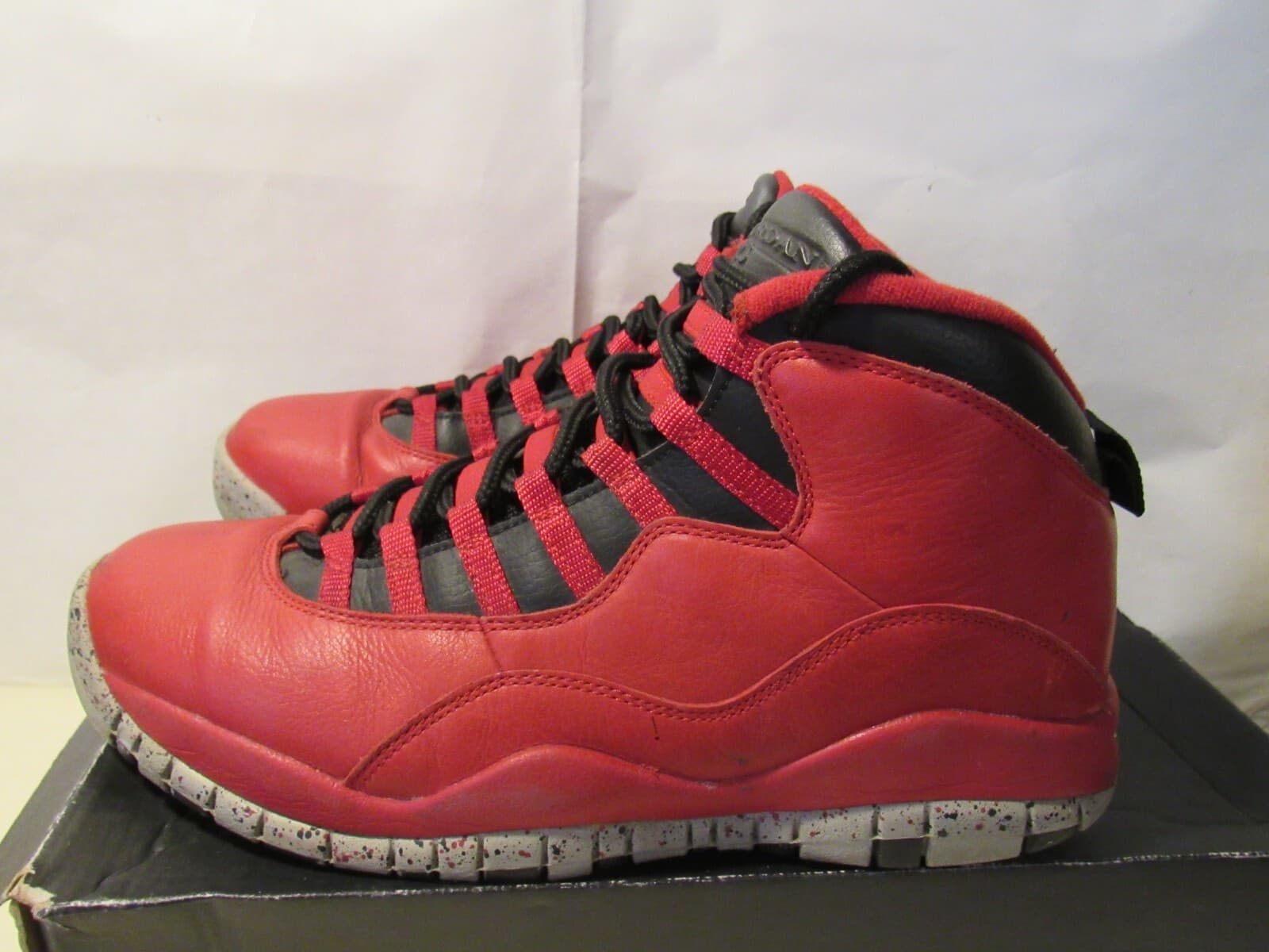 Nike Air Jordan 10 Retro Bulls Over Broadway Size 10 705178-601 Steel Cement G49 - Thumbnail 3