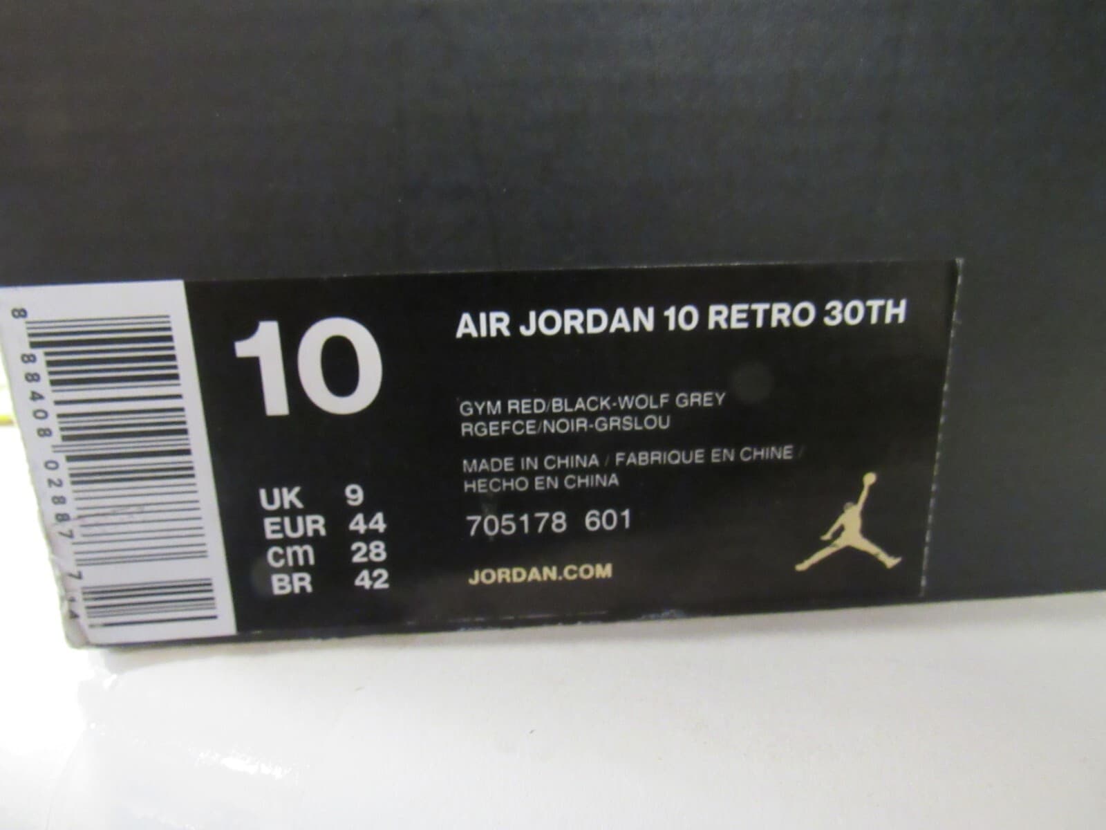 Nike Air Jordan 10 Retro Bulls Over Broadway Size 10 705178-601 Steel Cement G49 - Thumbnail 11