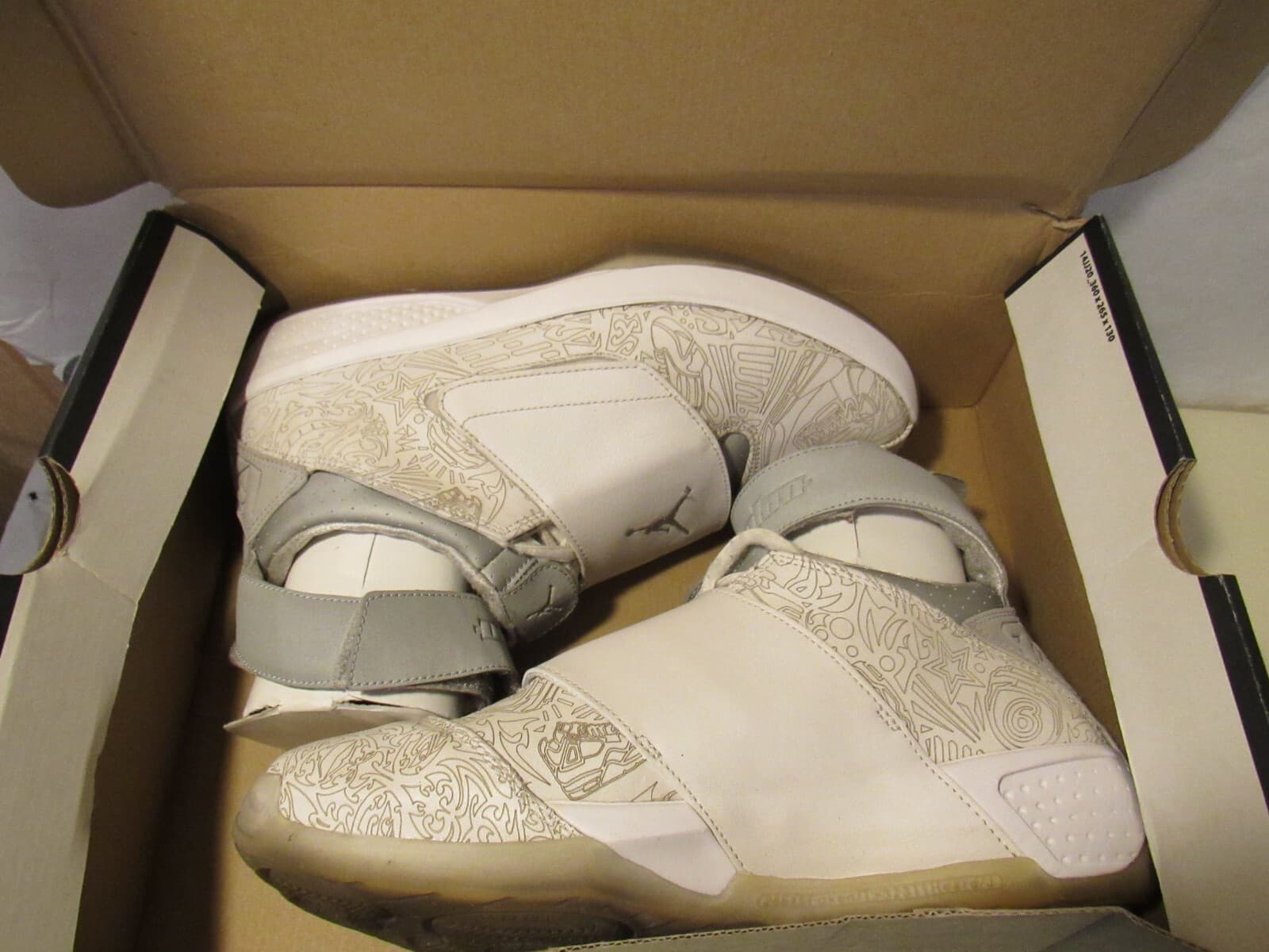 Nike Air Jordan XX 20 Retro Laser Anniversary White Silver 743991-100 Sz 10 G46 - Thumbnail 18