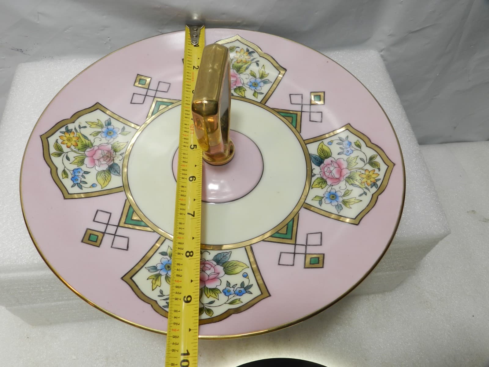 Vintage Noritake Dish Lusterware Serving Tray Dish HandPainted Gold Gilt (H40J) - Thumbnail 8