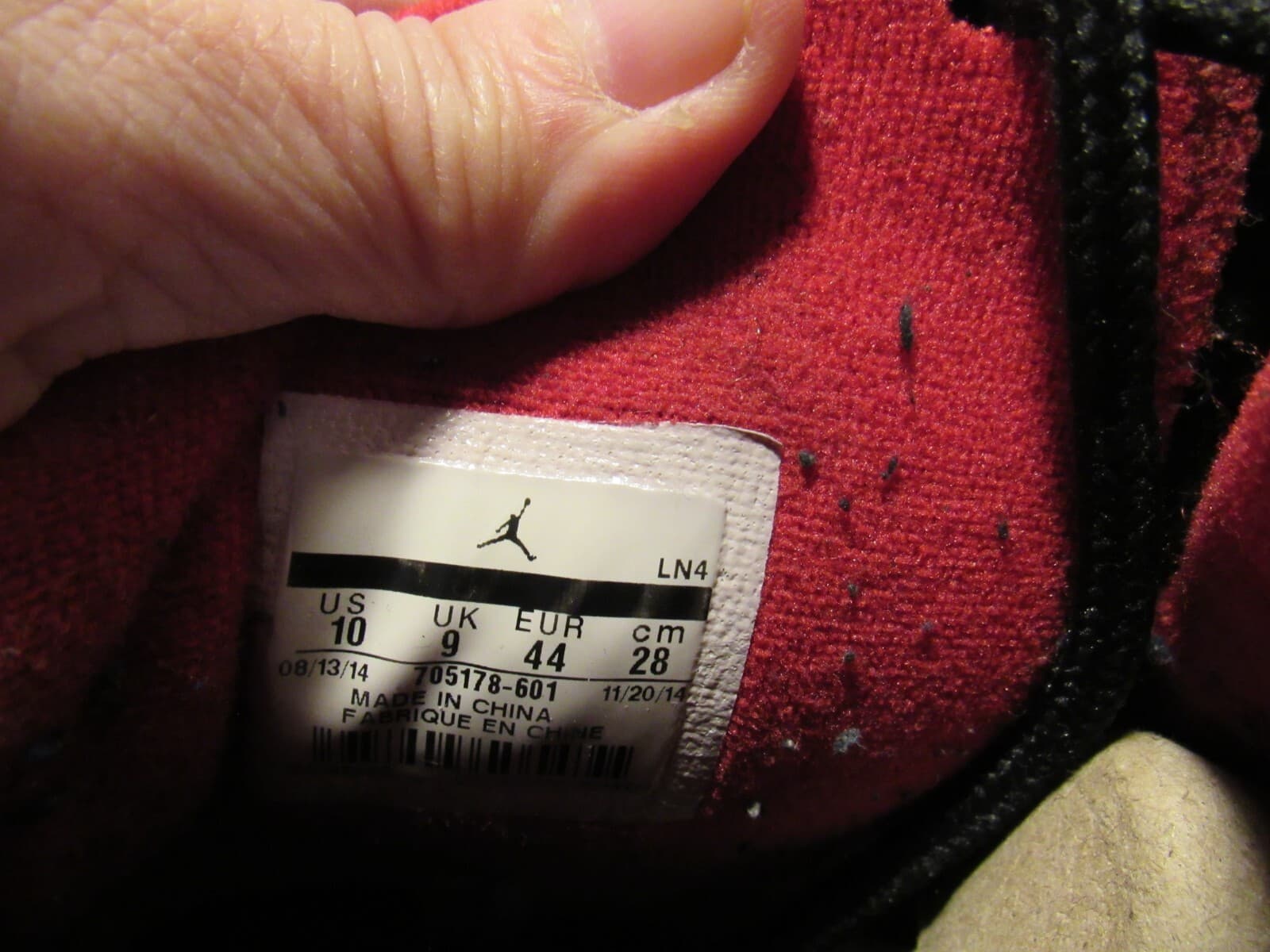 Nike Air Jordan 10 Retro Bulls Over Broadway Size 10 705178-601 Steel Cement G49 - Thumbnail 6