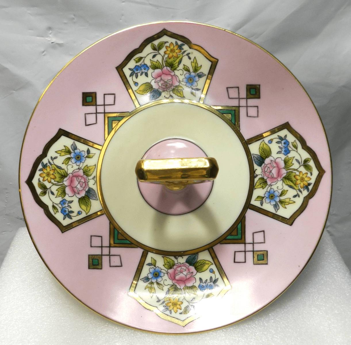 Vintage Noritake Dish Lusterware Serving Tray Dish HandPainted Gold Gilt (H40J) - Thumbnail 2