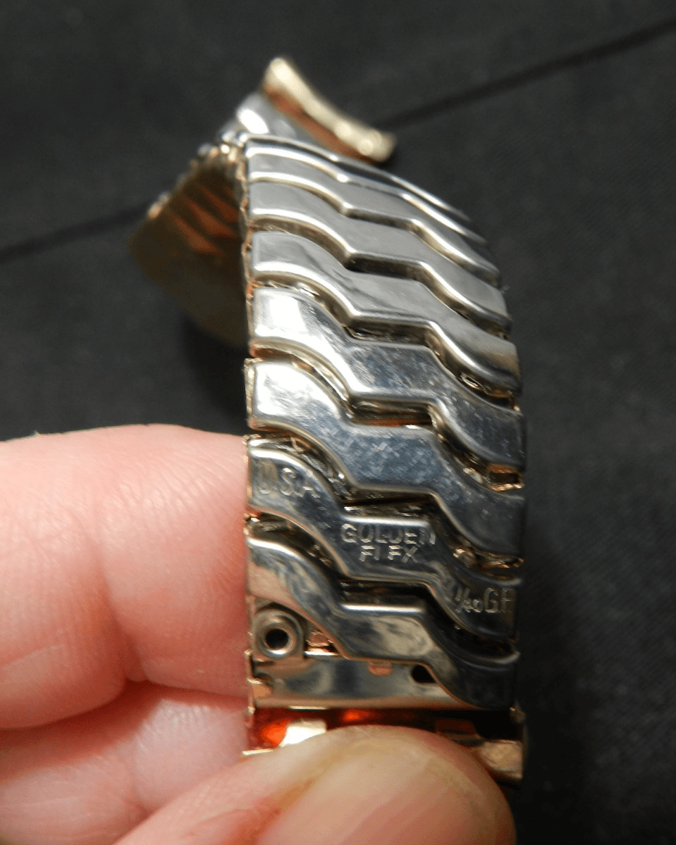 Vintage Speidel Twist O flex Golden Flex 1/4 C. G.F. Stretch Watch Band (G12S) - Thumbnail 6