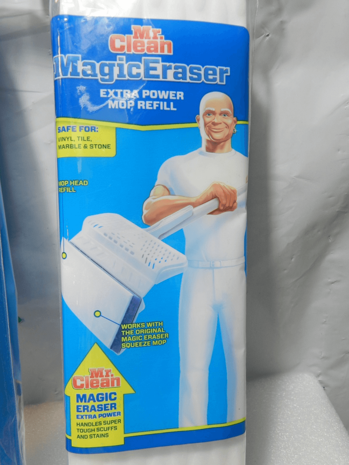 Lot of 2- Mr. Clean Magic Eraser Squeeze Mop Head Refill Genuine New (H41J) - Thumbnail 2