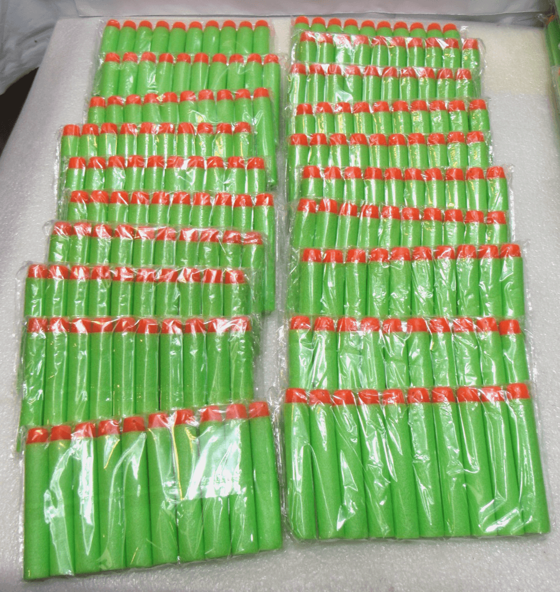200 Amosting Foam Bullets Gun Dart Refills (Geen w/ Orange Tip) (W35J) - Thumbnail 2