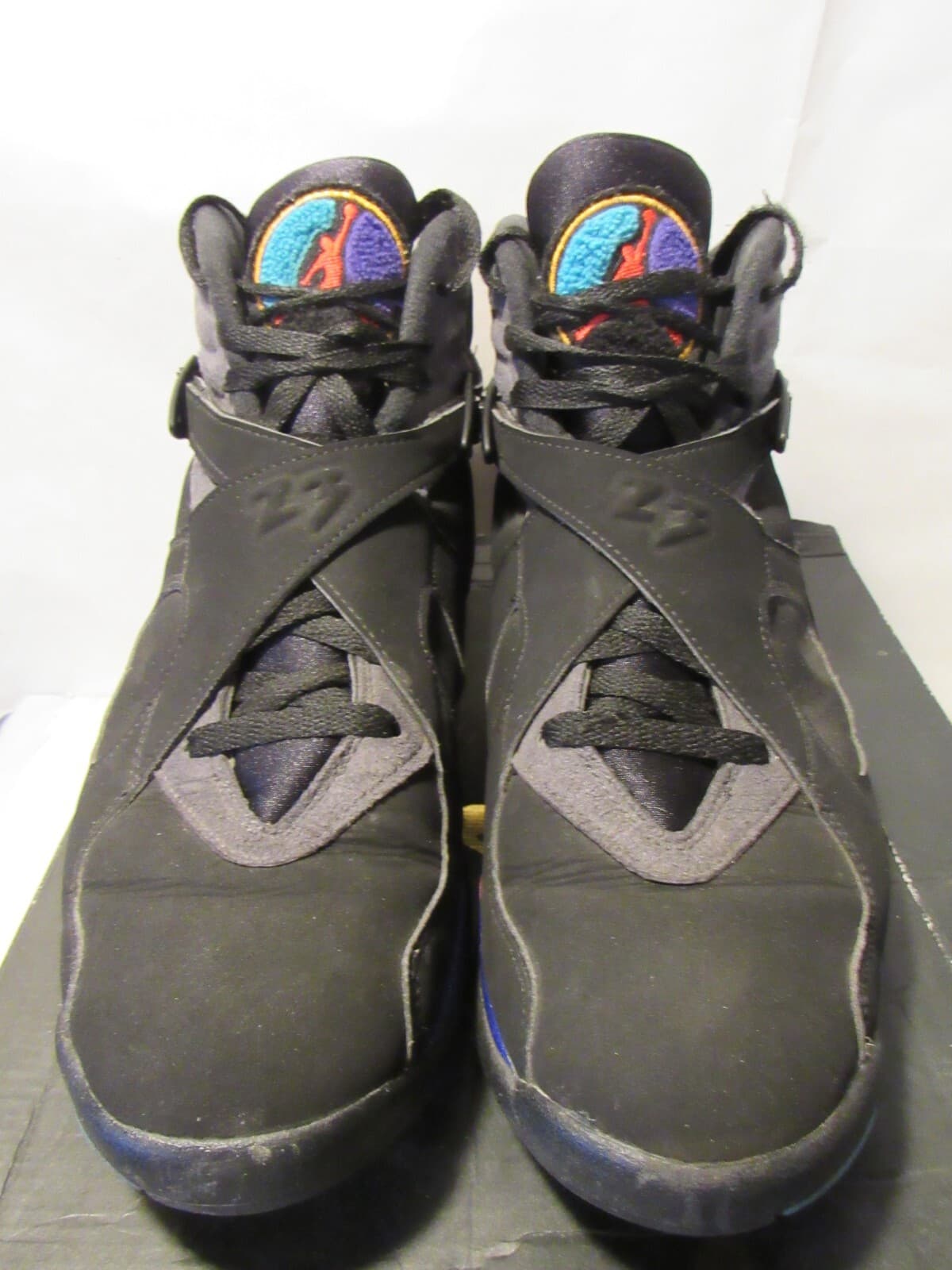 Nike Air Jordan 8 Retro Aqua 2015 Size 10 305381-025 Black Purple Blue Teal G45K - Thumbnail 2