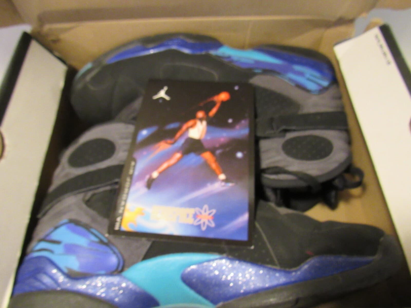 Nike Air Jordan 8 Retro Aqua 2015 Size 10 305381-025 Black Purple Blue Teal G45K - Thumbnail 11