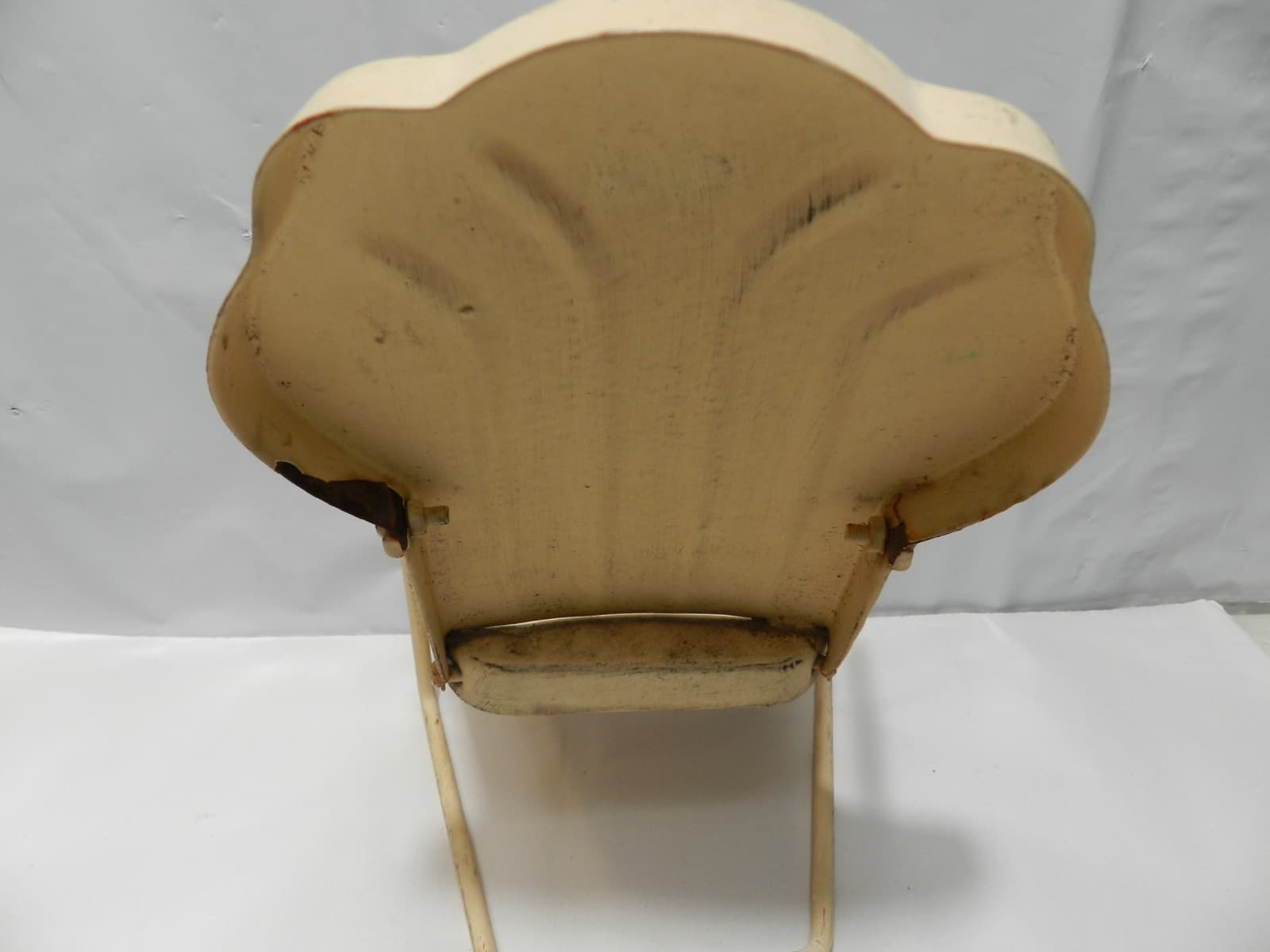 VINTAGE DOLL METAL LAWN CHAIR SCALLOPED BACK Outdoor Retro 9" Z74S - Thumbnail 4