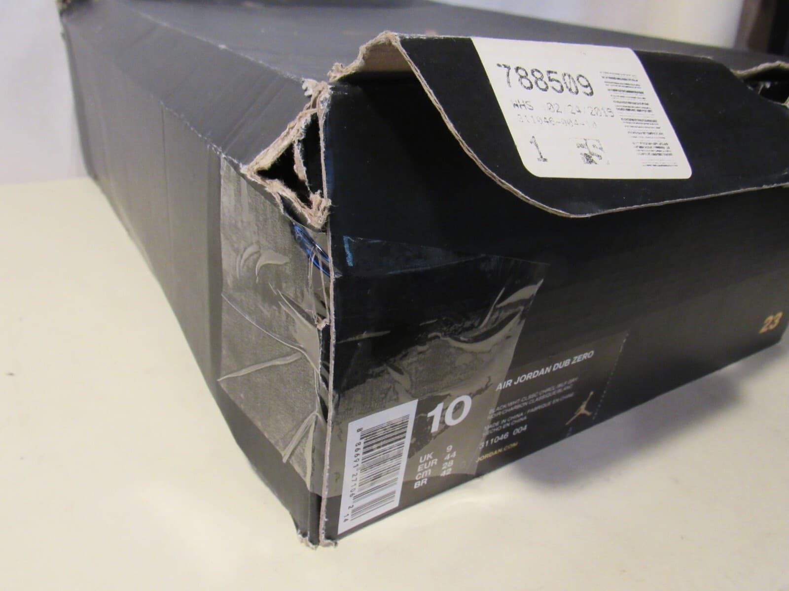 Nike Air Jordan Dub Zero Charcoal Wolf Grey Size 10 with OG Box 311046-004 G55K - Thumbnail 11
