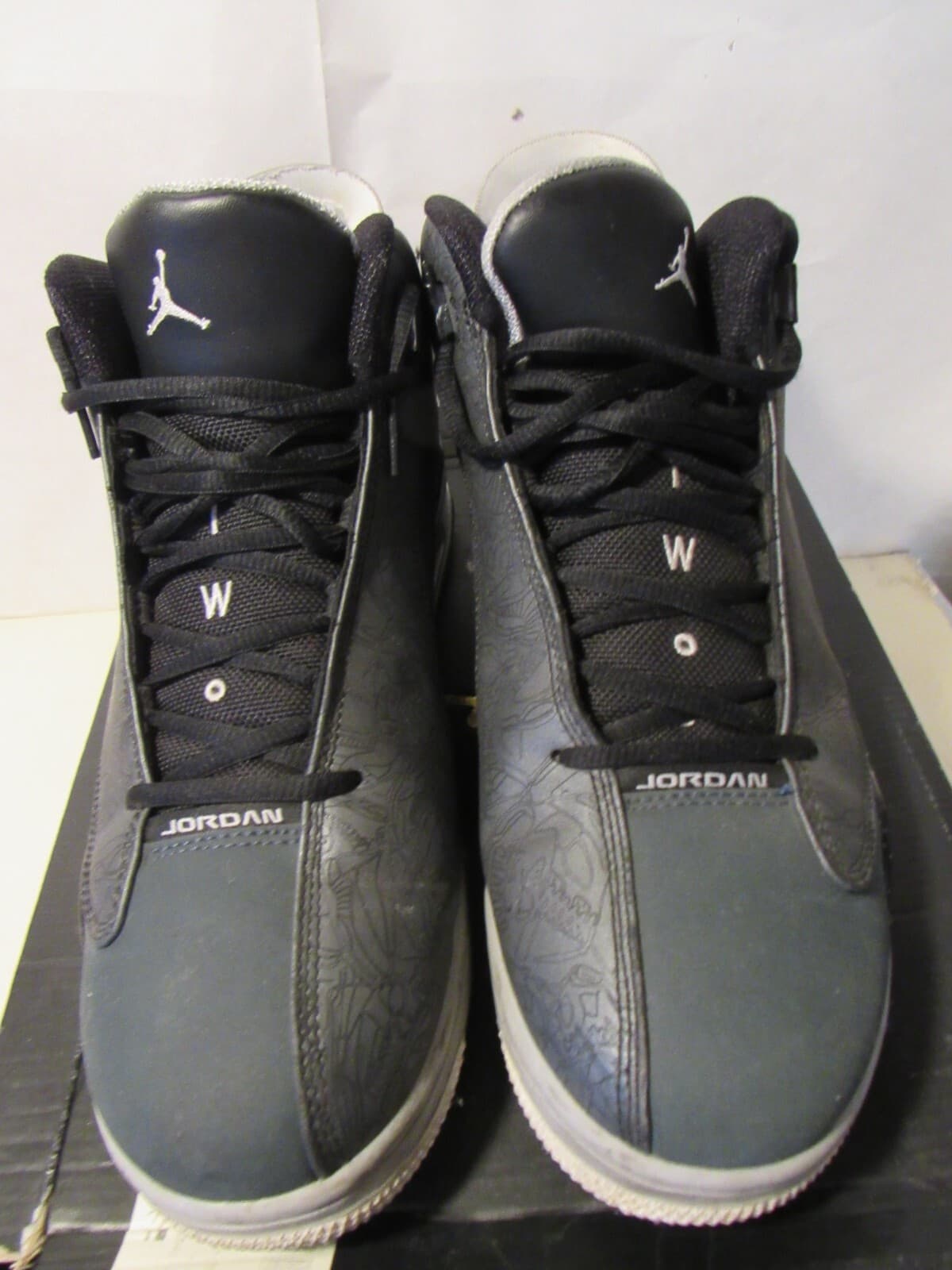 Nike Air Jordan Dub Zero Charcoal Wolf Grey Size 10 with OG Box 311046-004 G55K - Thumbnail 2