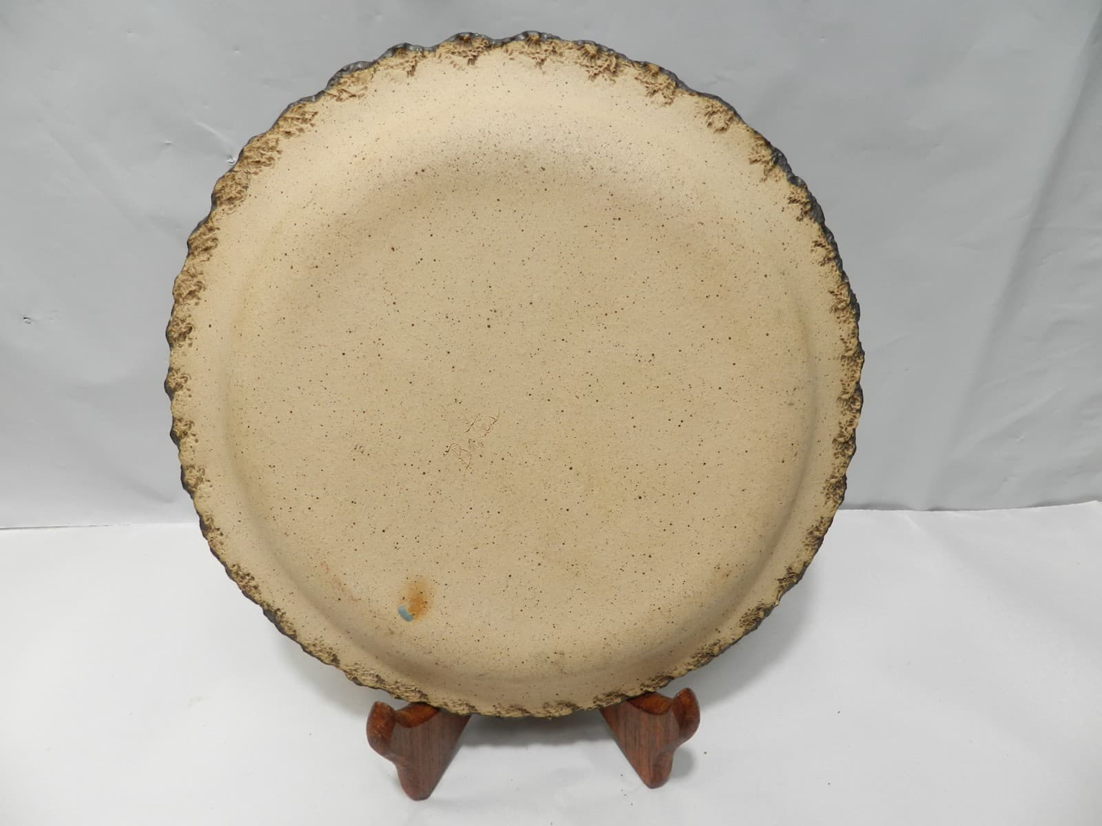 Vintage Pottery Round Plate Country Scene by Barbara Bates Nashville TN Z75S - Thumbnail 7