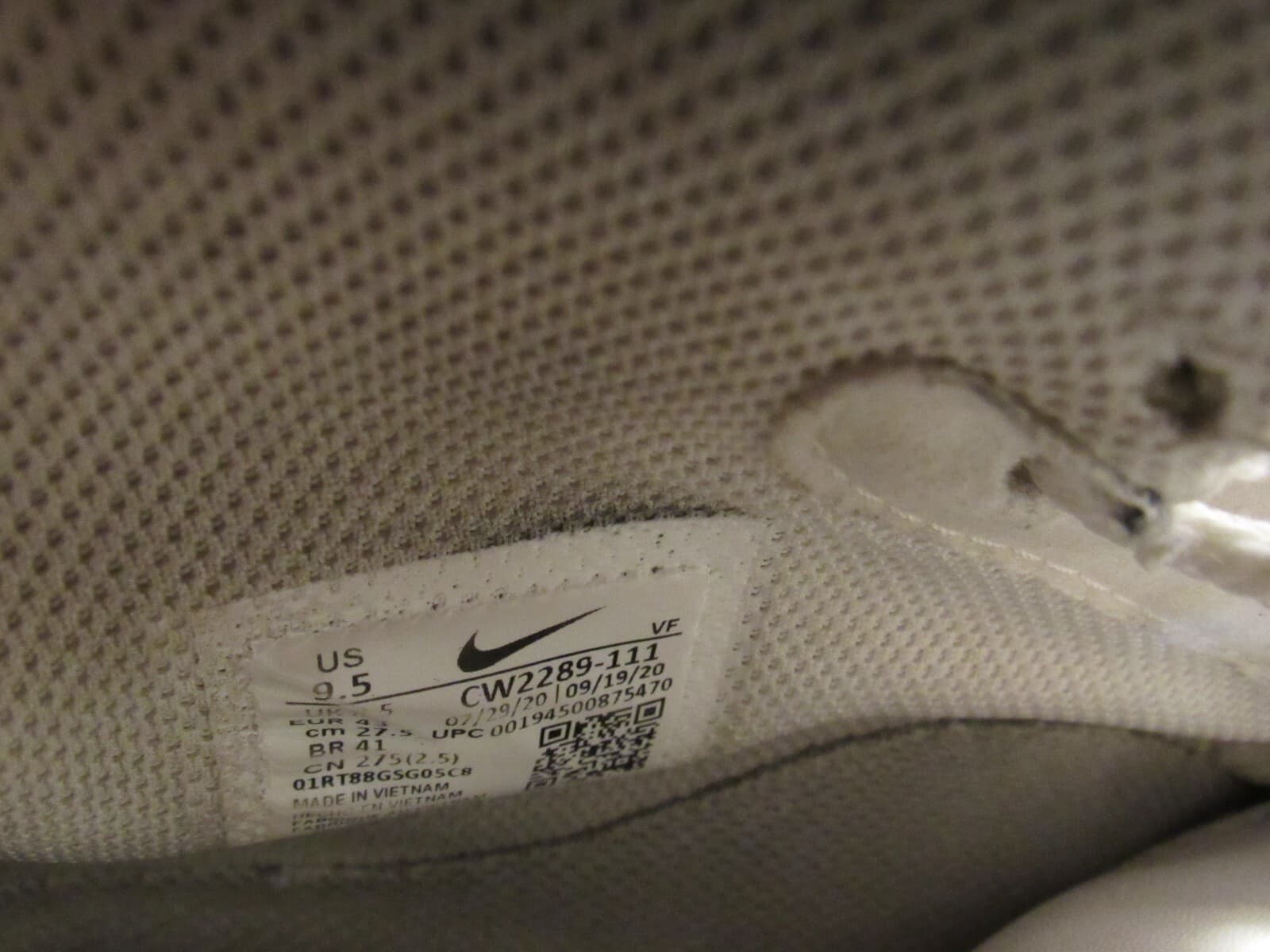 NIKE Air Force 1 Mid '07 Triple White Men's Sneakers CW2289-111 Size 9.5 T19K - Thumbnail 6