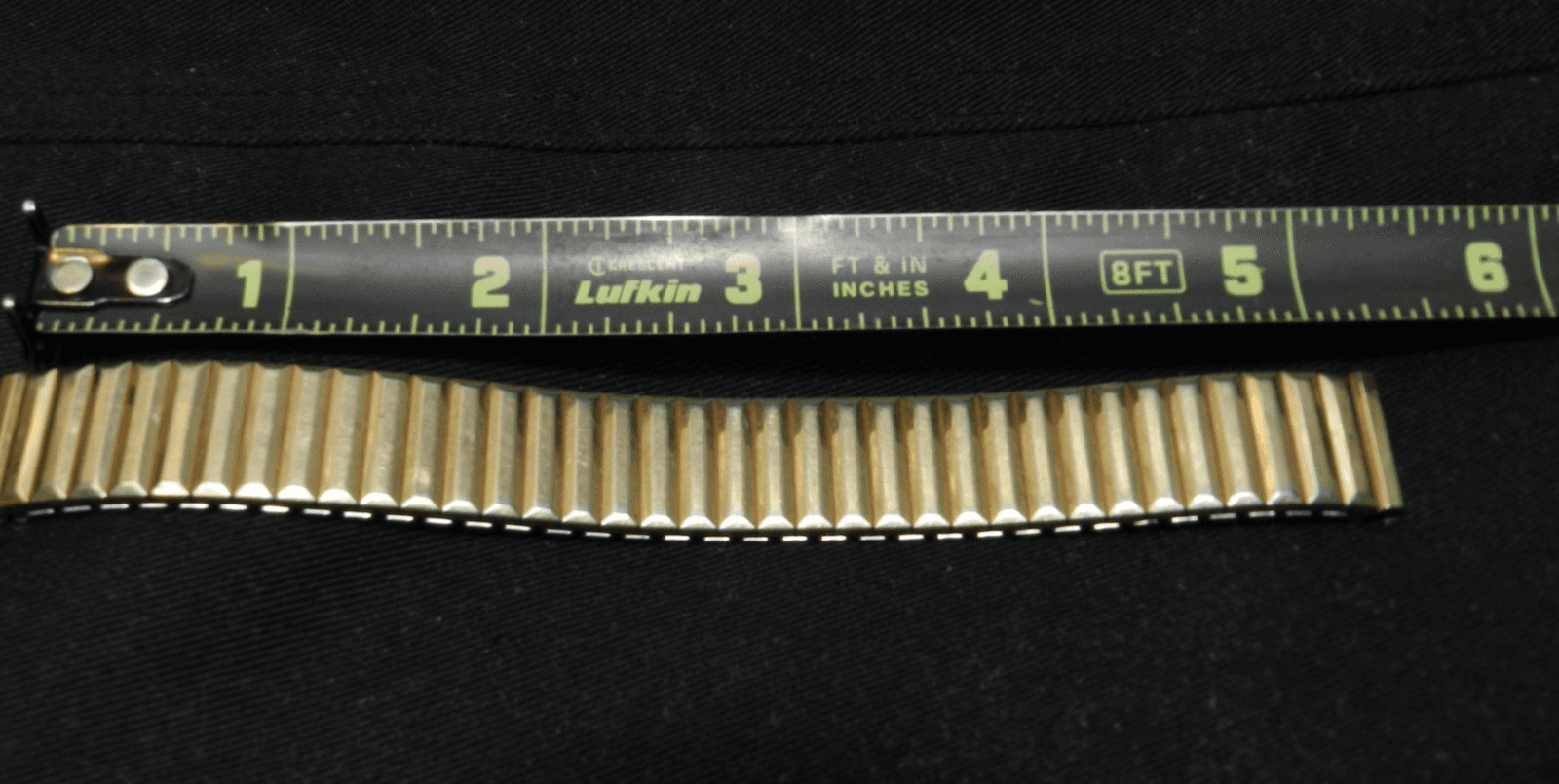 Vintage Bretton 12KT Gold Fill Tops Sterling Watch Stretch Expansion Band (G14S - Thumbnail 4