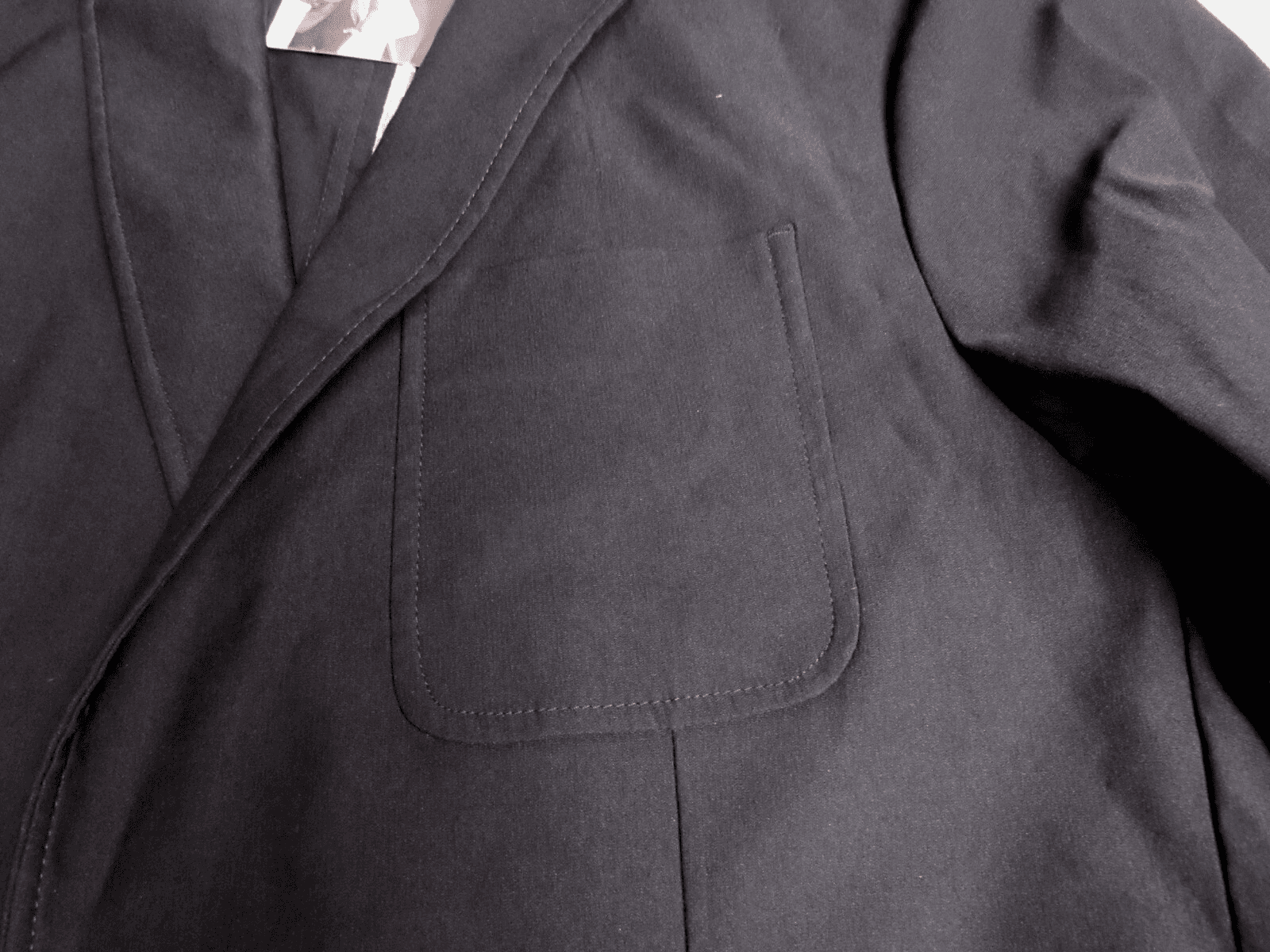 NEW Haggar H26 Men's Hudson Blazer Slim Fit Jacket Suit Black Size Medium R9K - Thumbnail 8