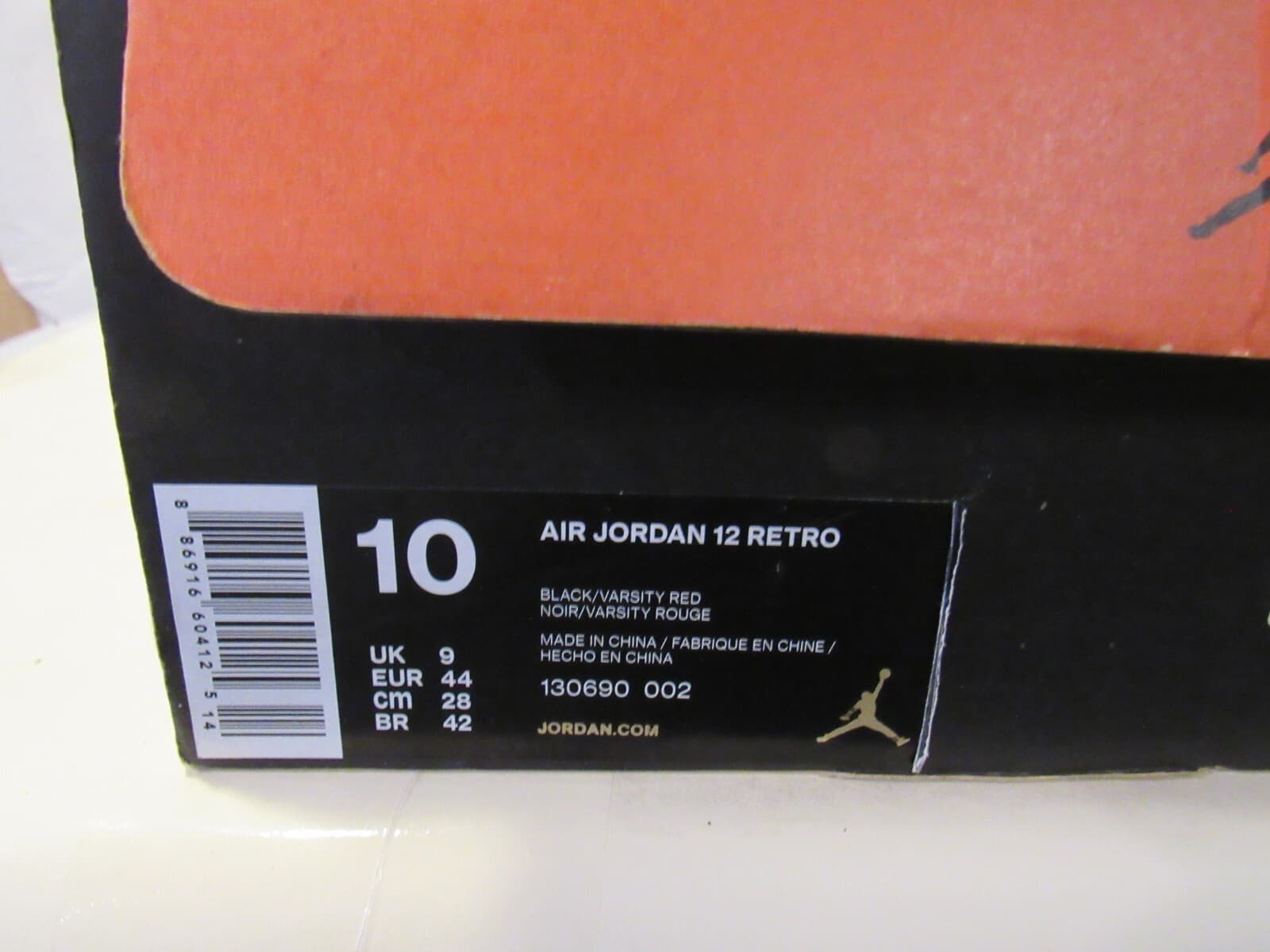Jordan 12 Retro Mid Flu Game 130690002 Red/Black Size Mens 10 G59K - Thumbnail 11