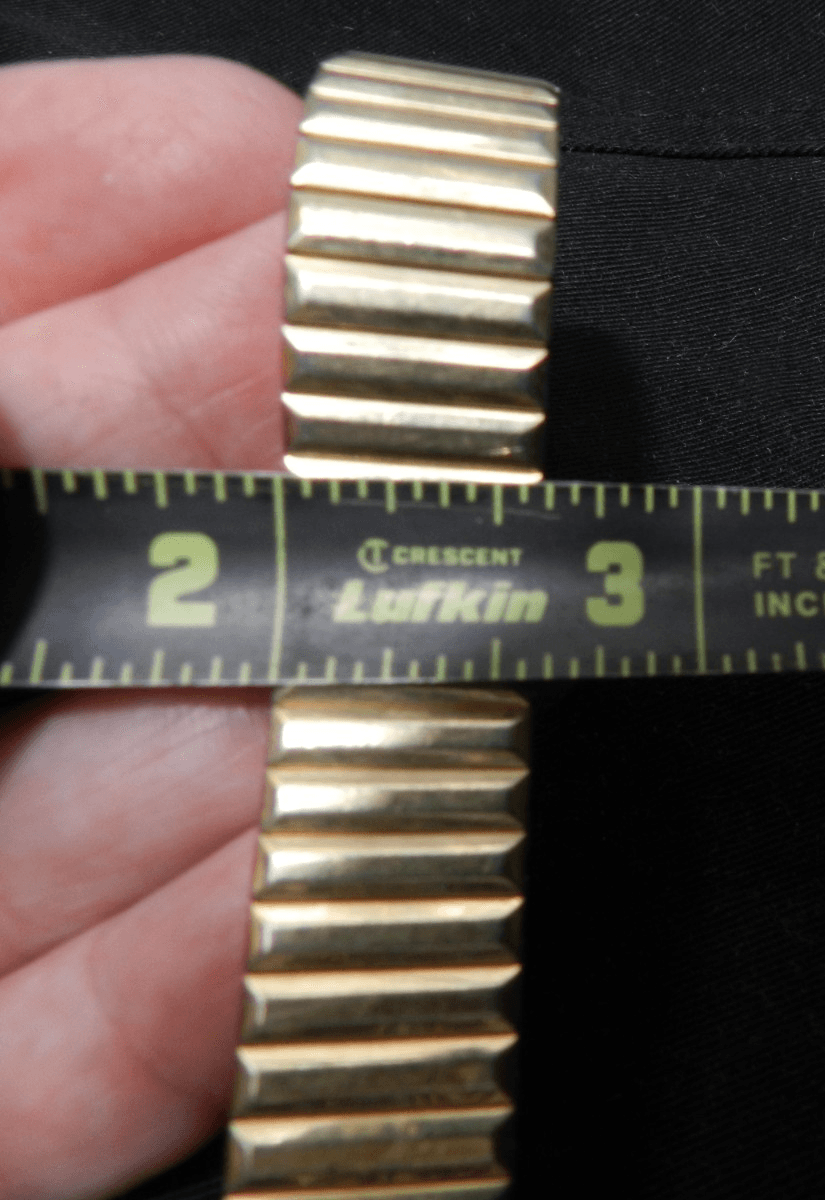 Vintage Bretton 12KT Gold Fill Tops Sterling Watch Stretch Expansion Band (G14S - Thumbnail 6