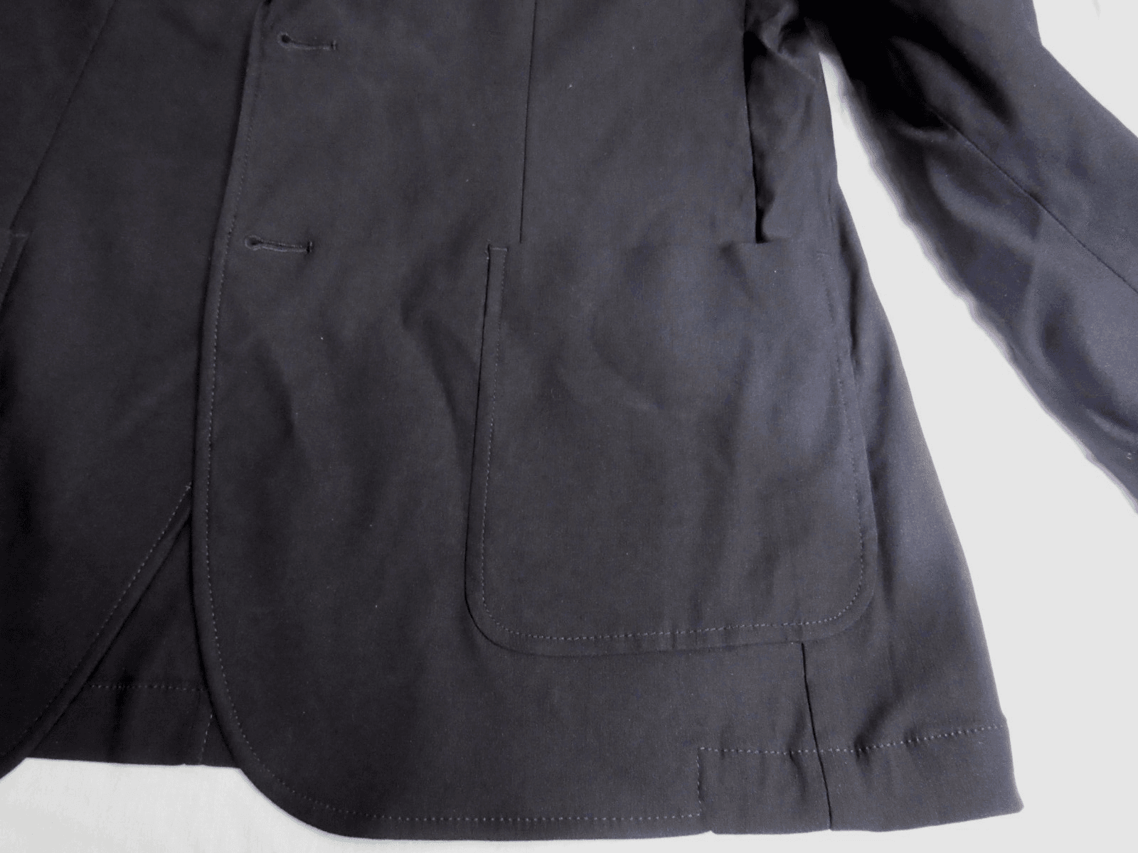 NEW Haggar H26 Men's Hudson Blazer Slim Fit Jacket Suit Black Size Medium R9K - Thumbnail 5