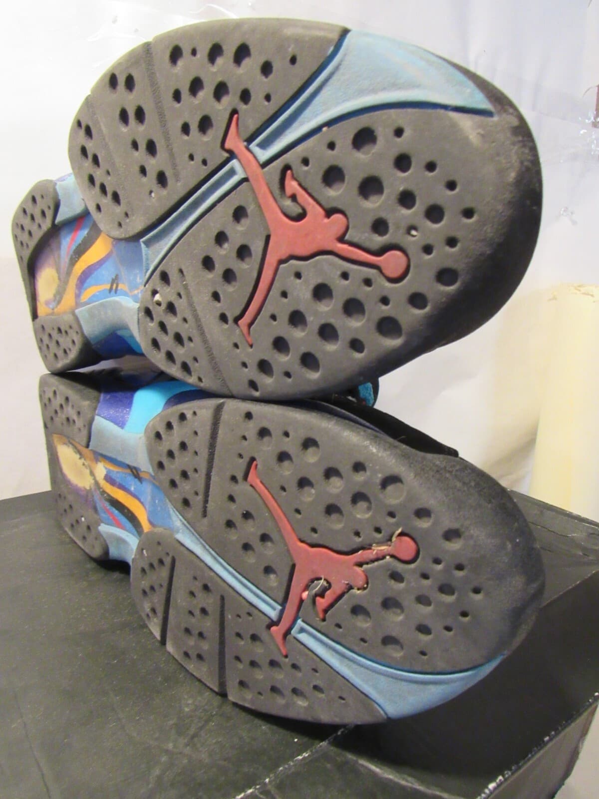 Nike Air Jordan 8 Retro Aqua 2015 Size 10 305381-025 Black Purple Blue Teal G45K - Thumbnail 10
