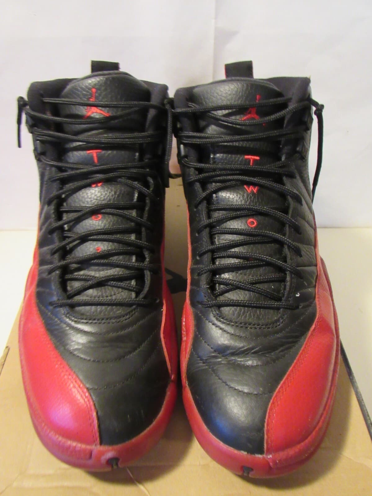 Jordan 12 Retro Mid Flu Game 130690002 Red/Black Size Mens 10 G59K - Thumbnail 2