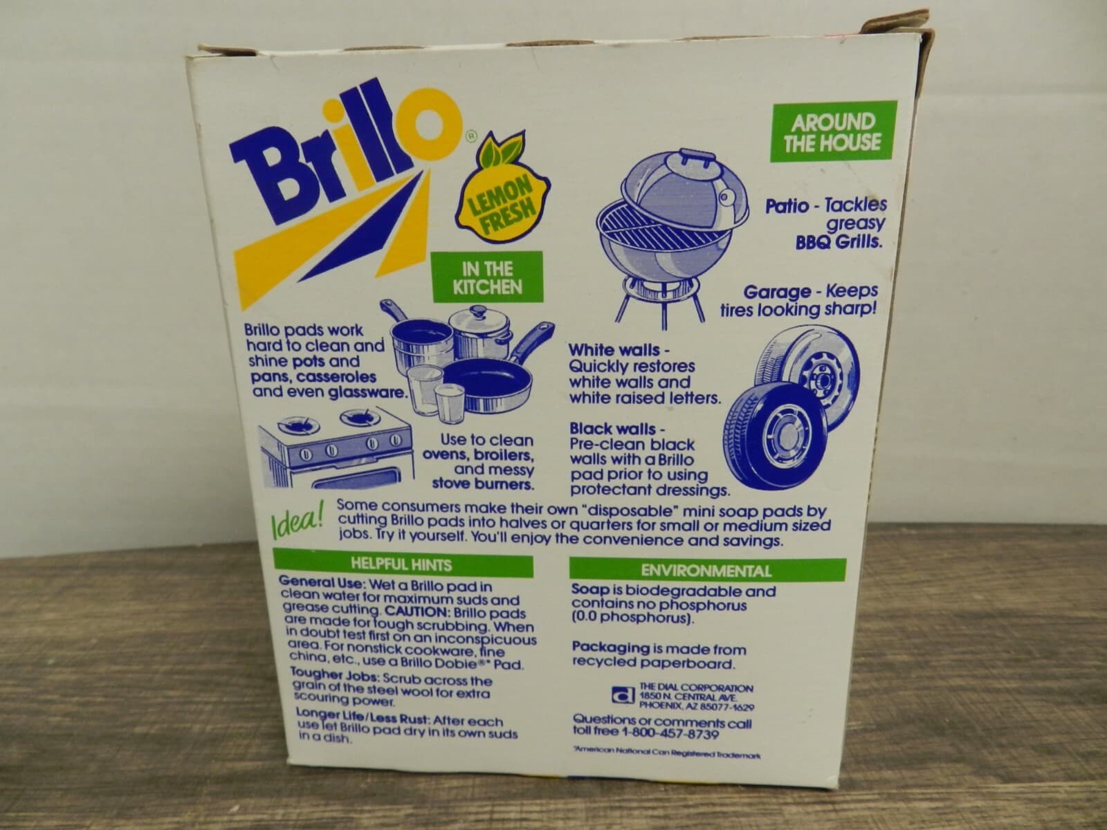 Vintage Household Brillo Steel Wool Soap Pads Lemon Fresh 10 Pads C97J - Thumbnail 2