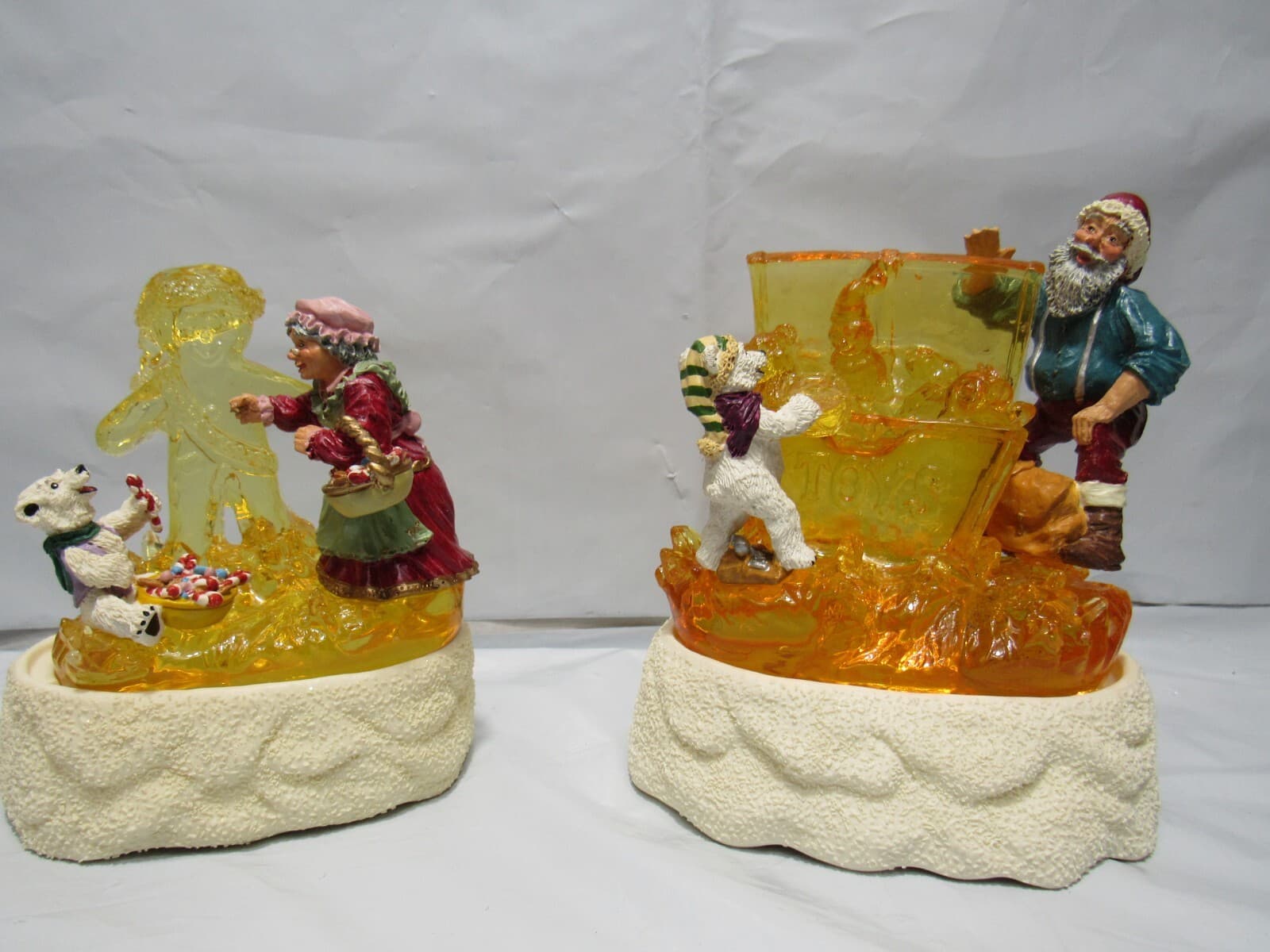 1996 Figi Santa "Room for One More" ice sculpture / A Secret Recipe light up M48