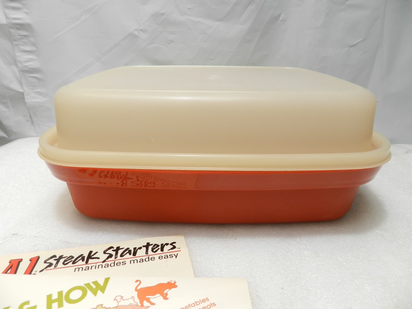 Tupperware Paprika Red Season N Serve Meat Marinade Container 10x12 1294-4 G20J - Thumbnail 7