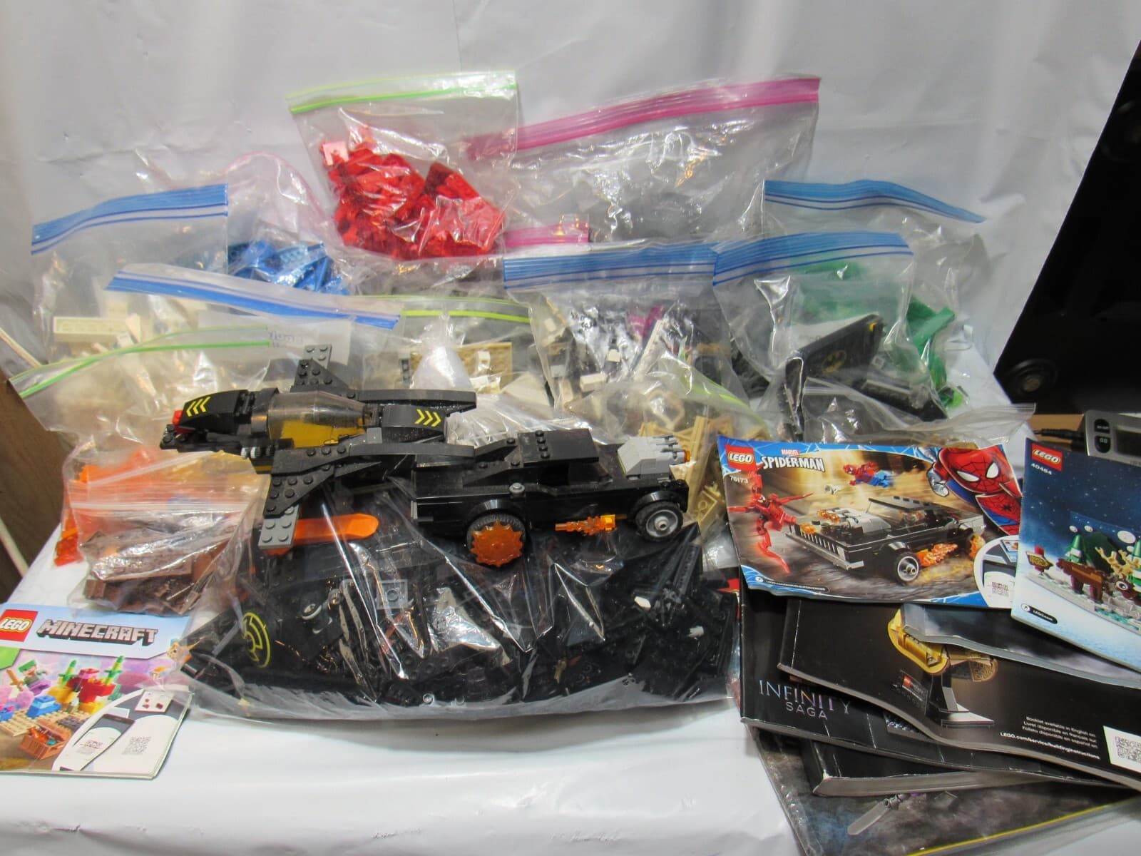 9lb Lego Lot With Manuals Marvel Infinity Saga Mine Craft Lego City (Q33K)