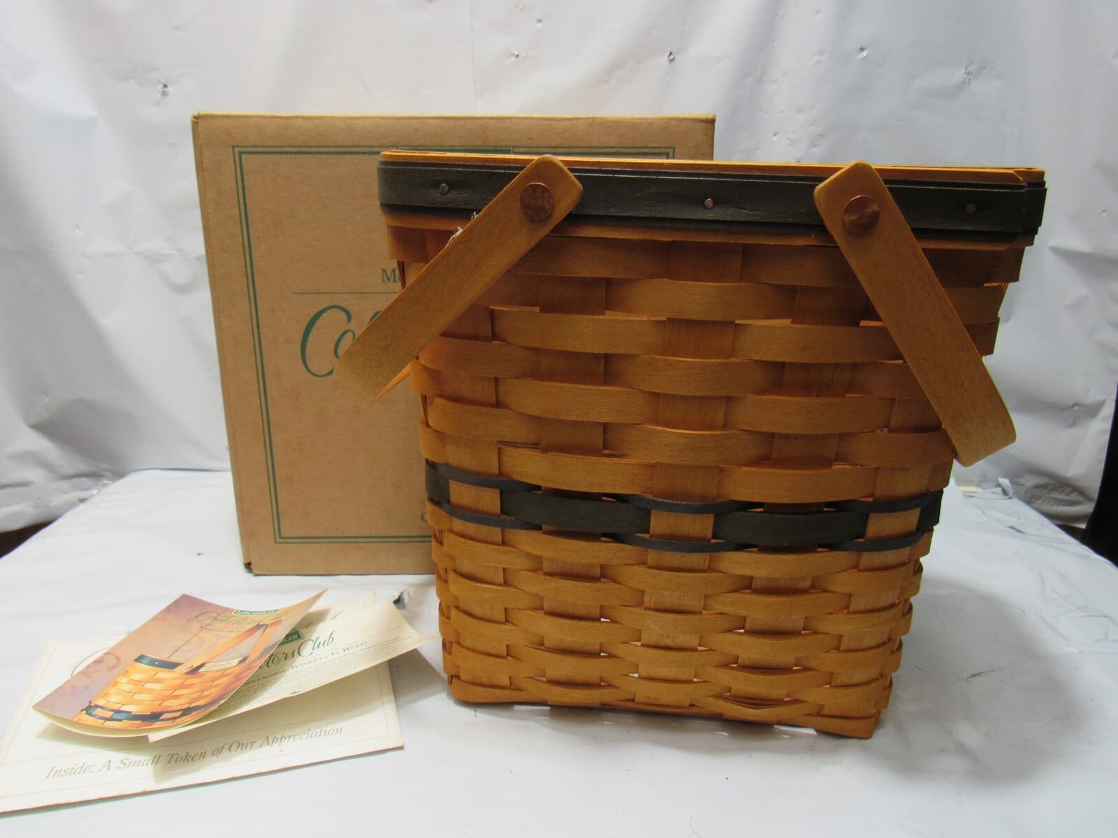 Longaberger Collectors Club Membership Basket 1996 Charter Member (R18J)