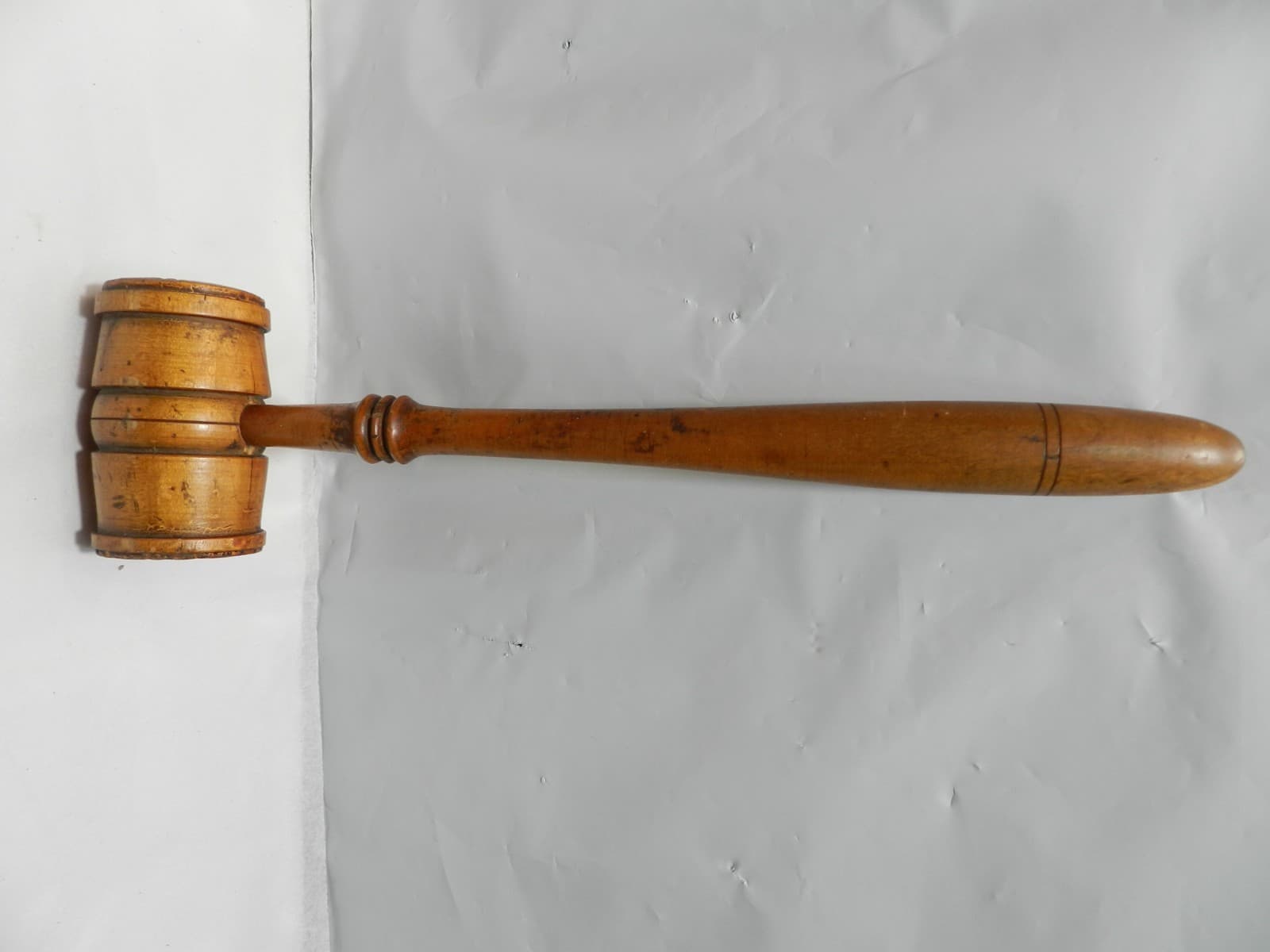 Vintage Judge Auction Lawyer Hammer Wooden Mallet Gavel 12” Long (Z81S) - Thumbnail 3