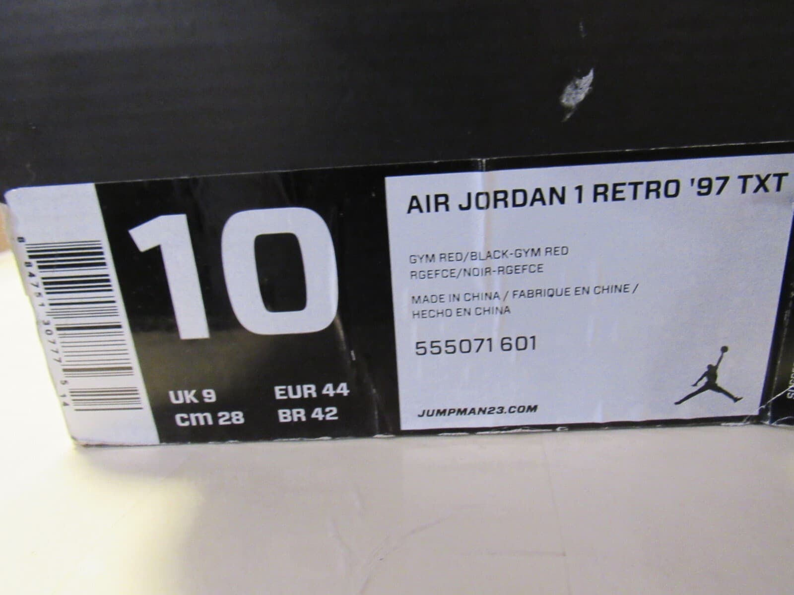 Nike Air Jordan 1 Retro 97 TXT Gym Red size 10 Sneakers 555071-601 G52K - Thumbnail 15