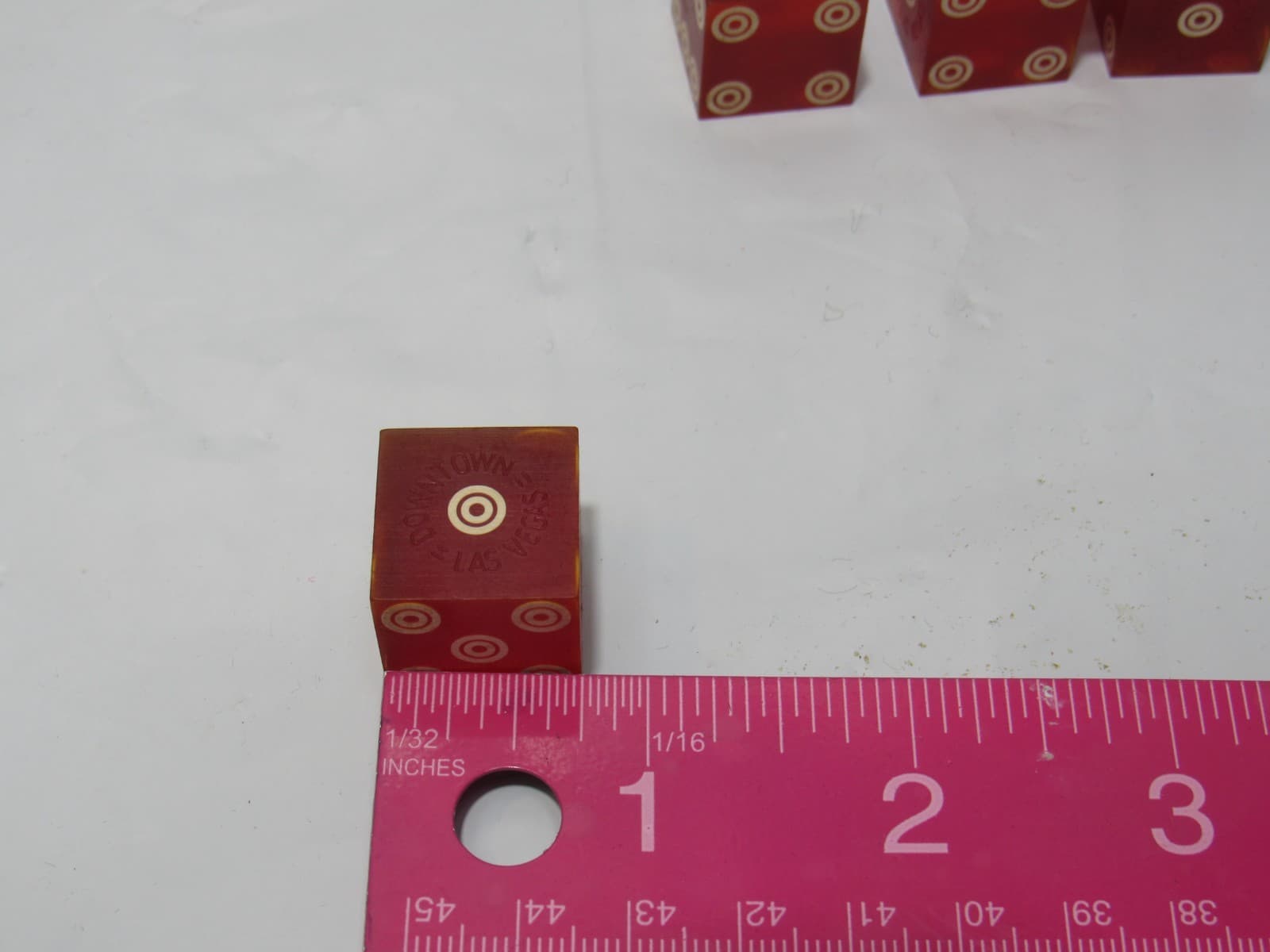 5 Vintage Nevada Club Vegas Casino Dice Die Set Nevada Red Target Design (T76JJ) - Thumbnail 4