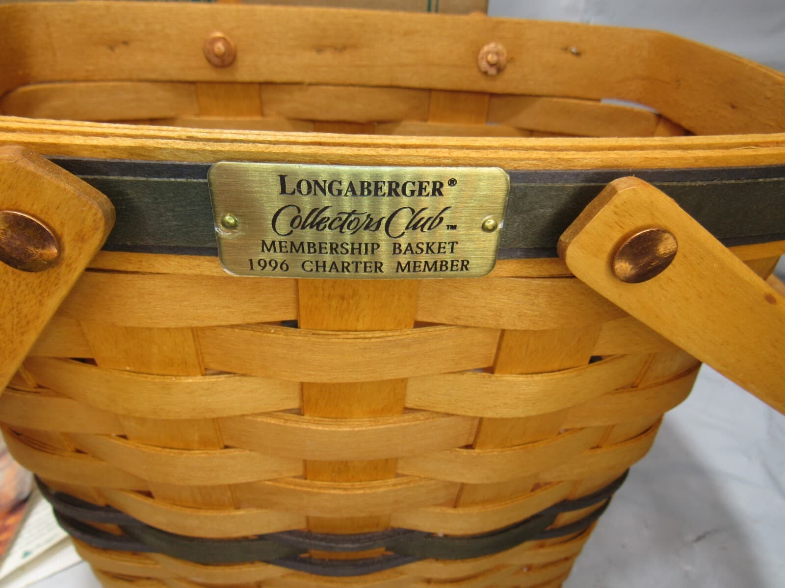 Longaberger Collectors Club Membership Basket 1996 Charter Member (R18J) - Thumbnail 9